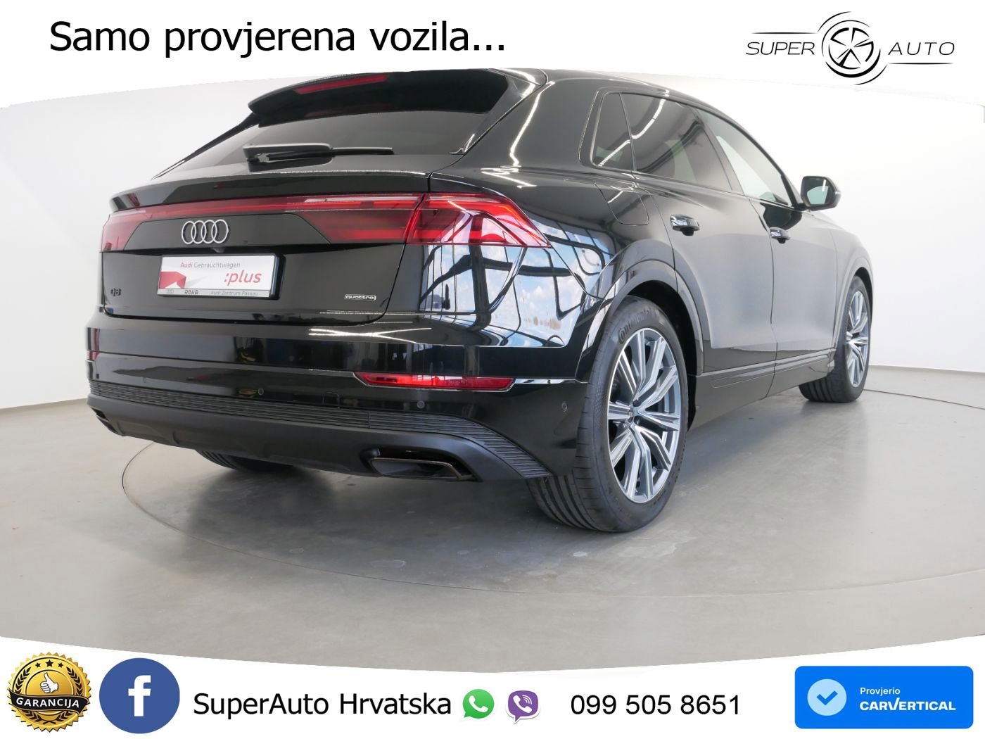 Audi Q8 50 TDI quattro Aut. 286 KS, PANO+ZRAČ+360+GR SJED+ACC+KEY+VIRT+LANE