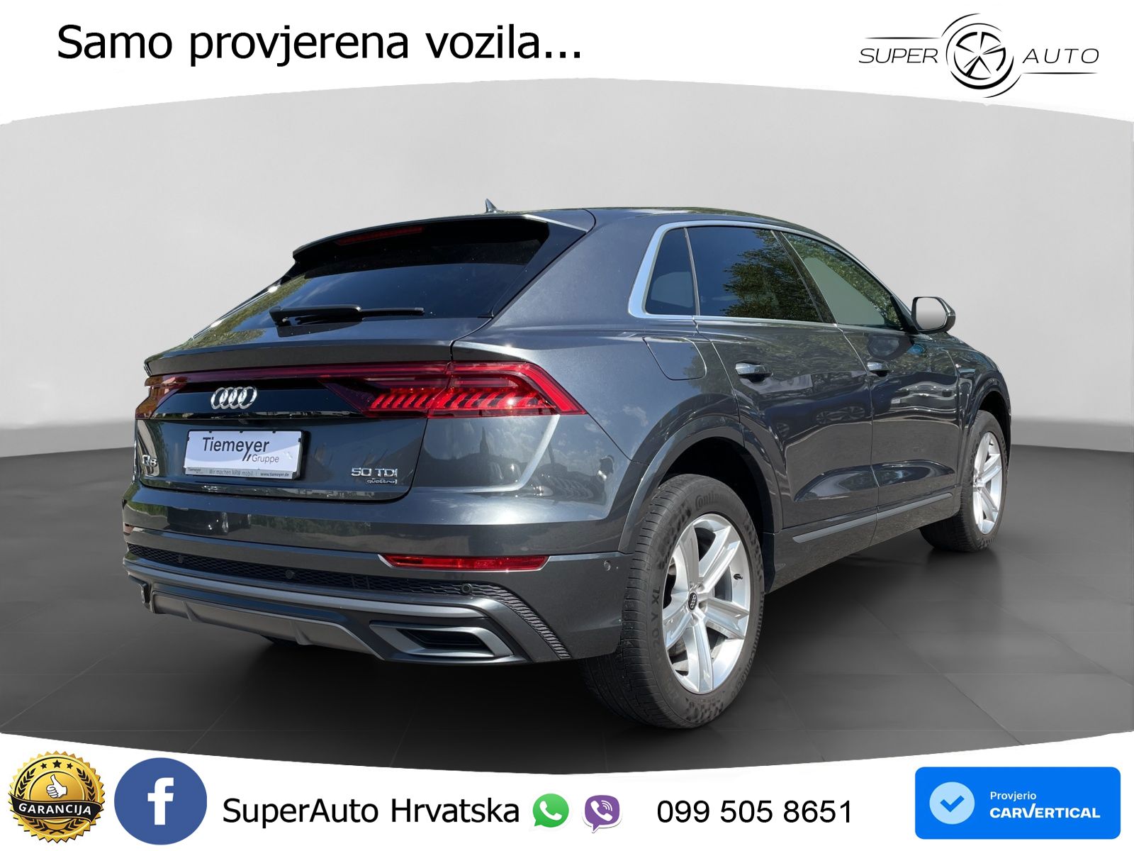 Audi Q8 50 TDI quattro Aut. S line 286 KS, LED+KAM+GR SJED+ASIST