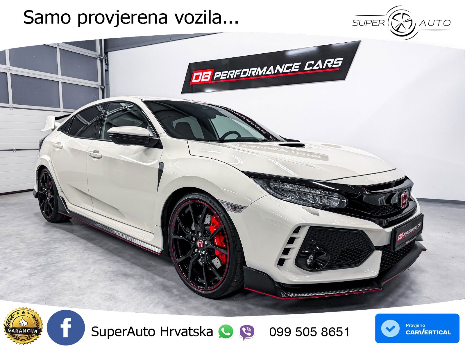 Honda Civic Type R 2.0 manual 320 KS, ACC+LED+KAM+ASIST