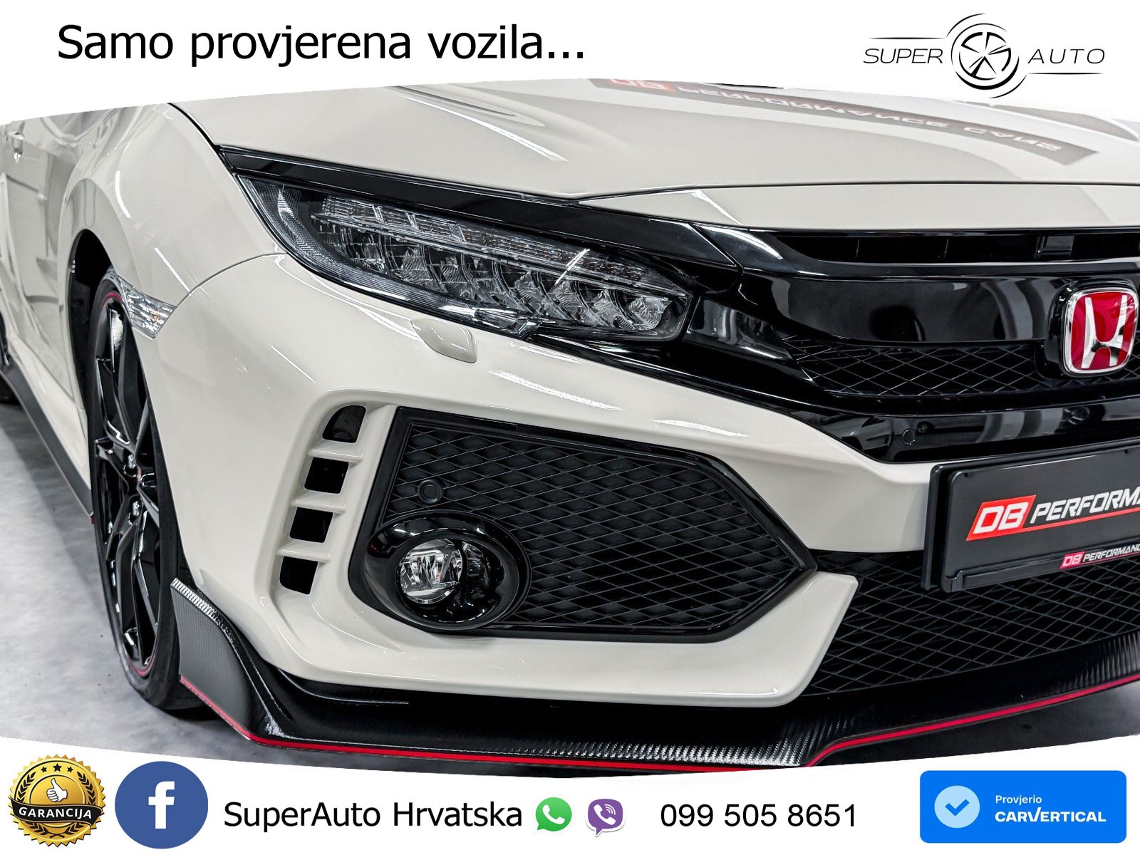 Honda Civic Type R 2.0 manual 320 KS, ACC+LED+KAM+ASIST