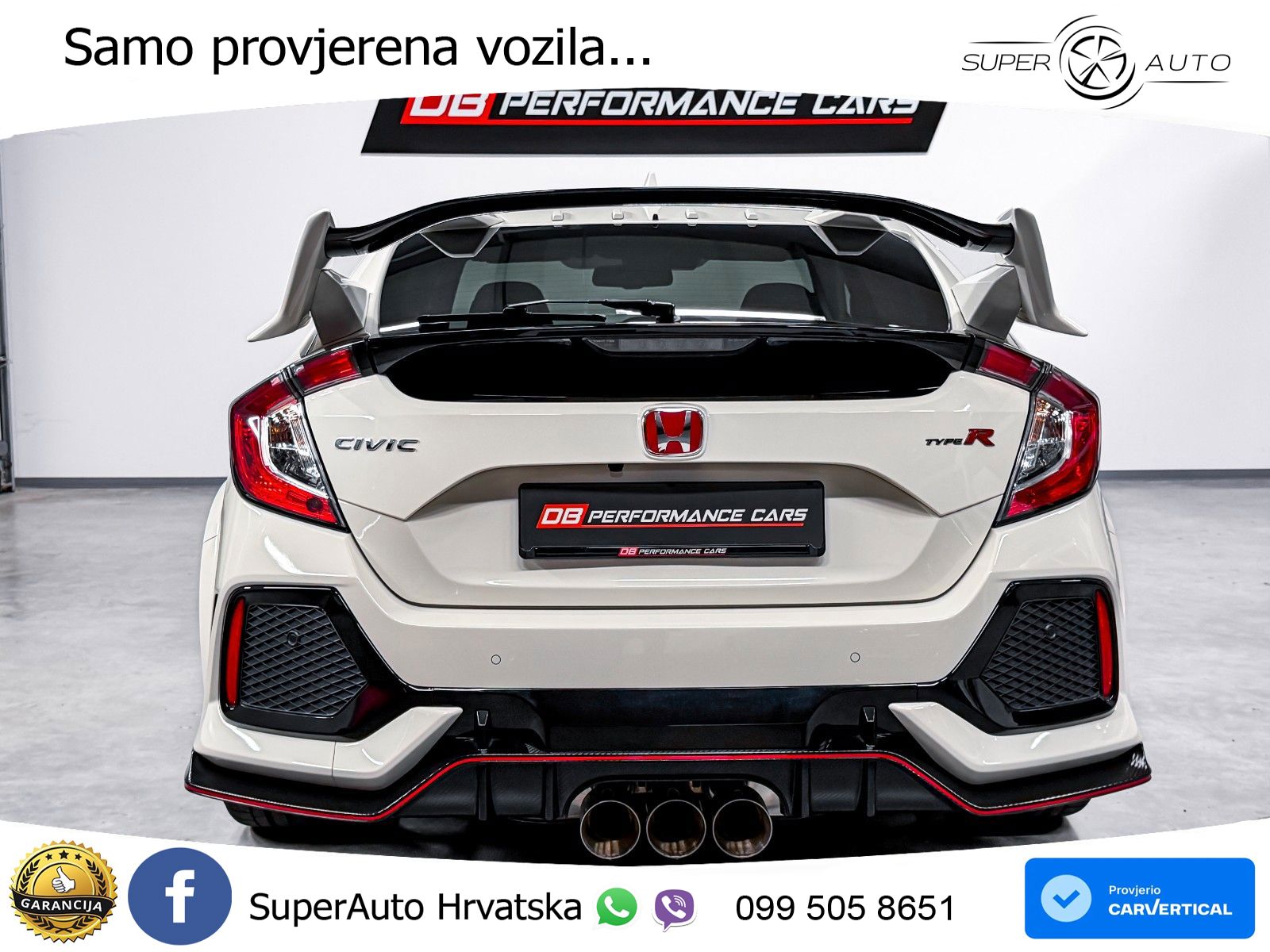 Honda Civic Type R 2.0 manual 320 KS, ACC+LED+KAM+ASIST