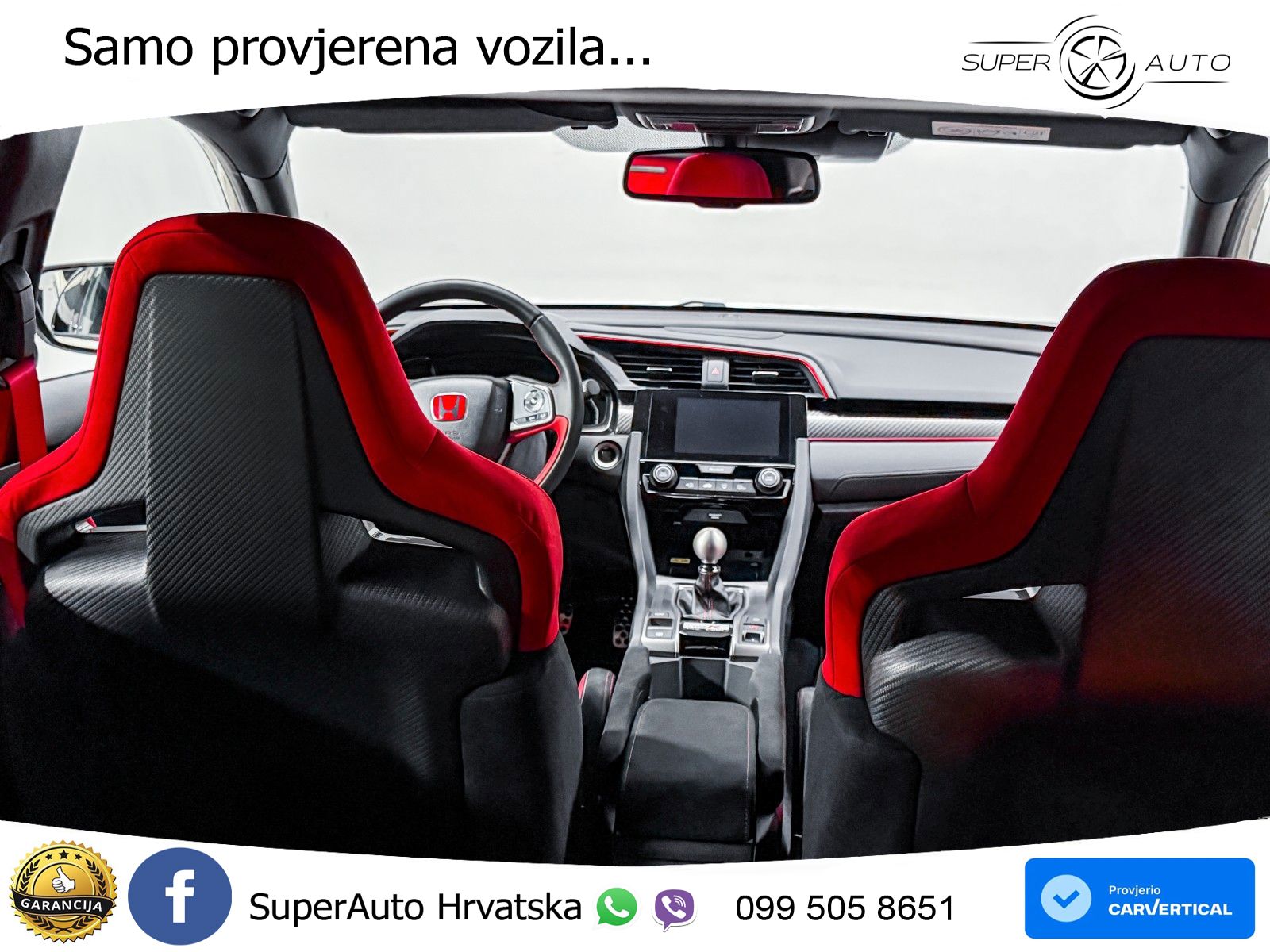 Honda Civic Type R 2.0 manual 320 KS, ACC+LED+KAM+ASIST