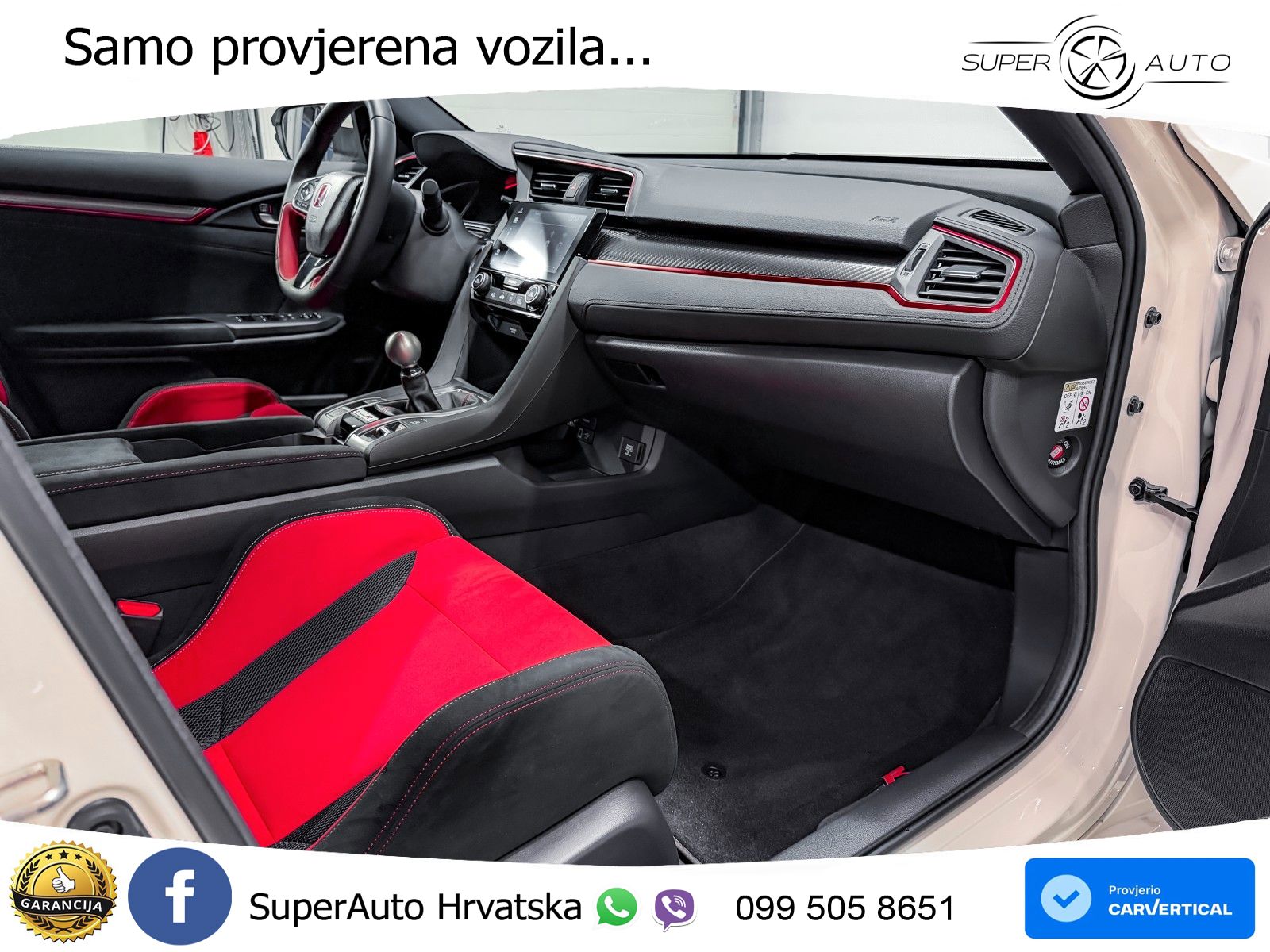 Honda Civic Type R 2.0 manual 320 KS, ACC+LED+KAM+ASIST