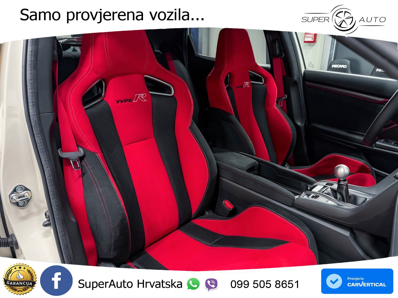 Honda Civic Type R 2.0 manual 320 KS, ACC+LED+KAM+ASIST