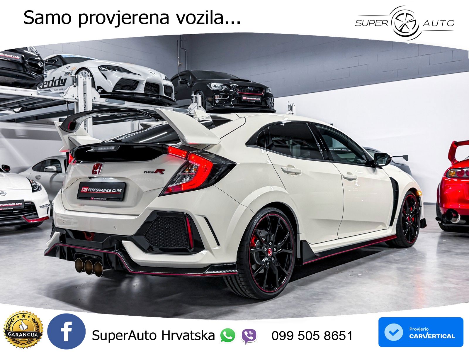 Honda Civic Type R 2.0 manual 320 KS, ACC+LED+KAM+ASIST