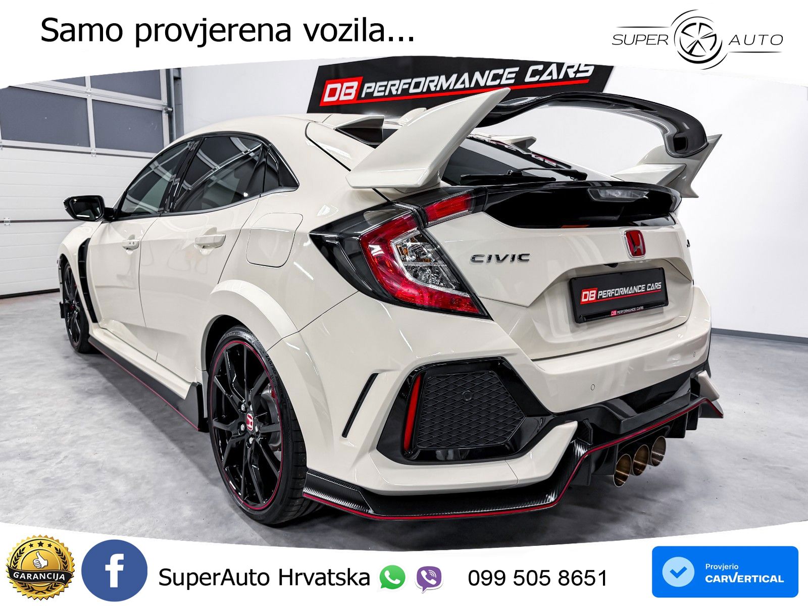 Honda Civic Type R 2.0 manual 320 KS, ACC+LED+KAM+ASIST