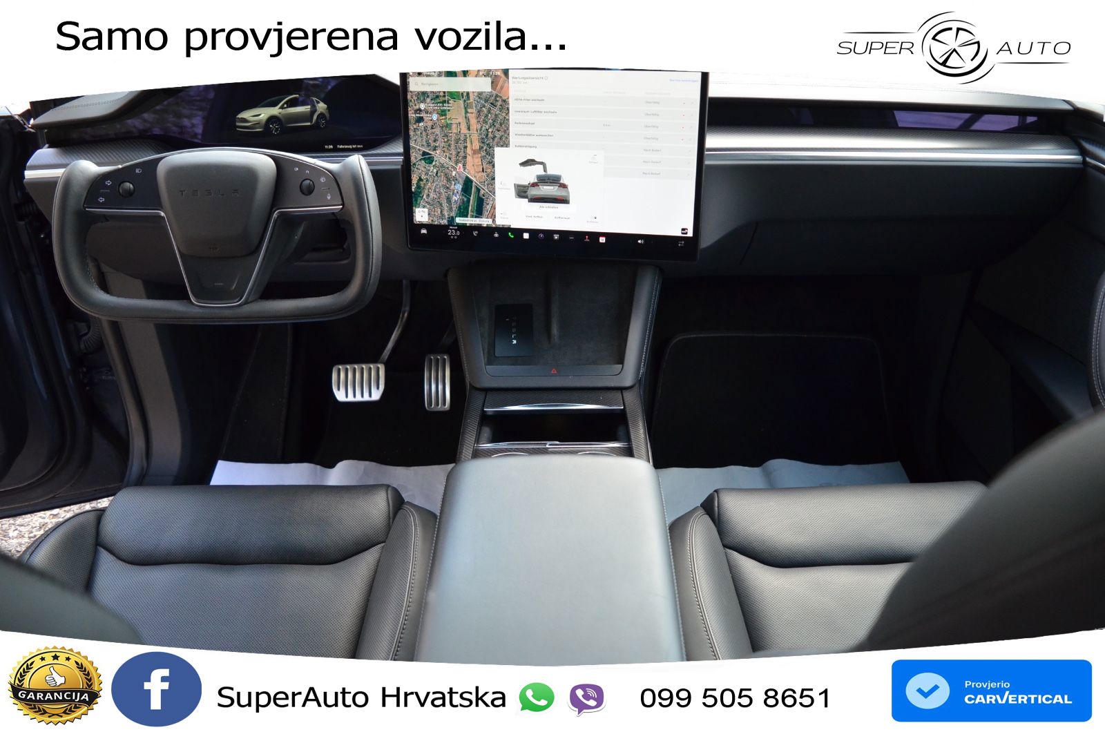 Tesla Model X Plaid 1020 KS, PANO+ZRAČ+360+GR SJED+ACC+KEY+VIRT+LANE