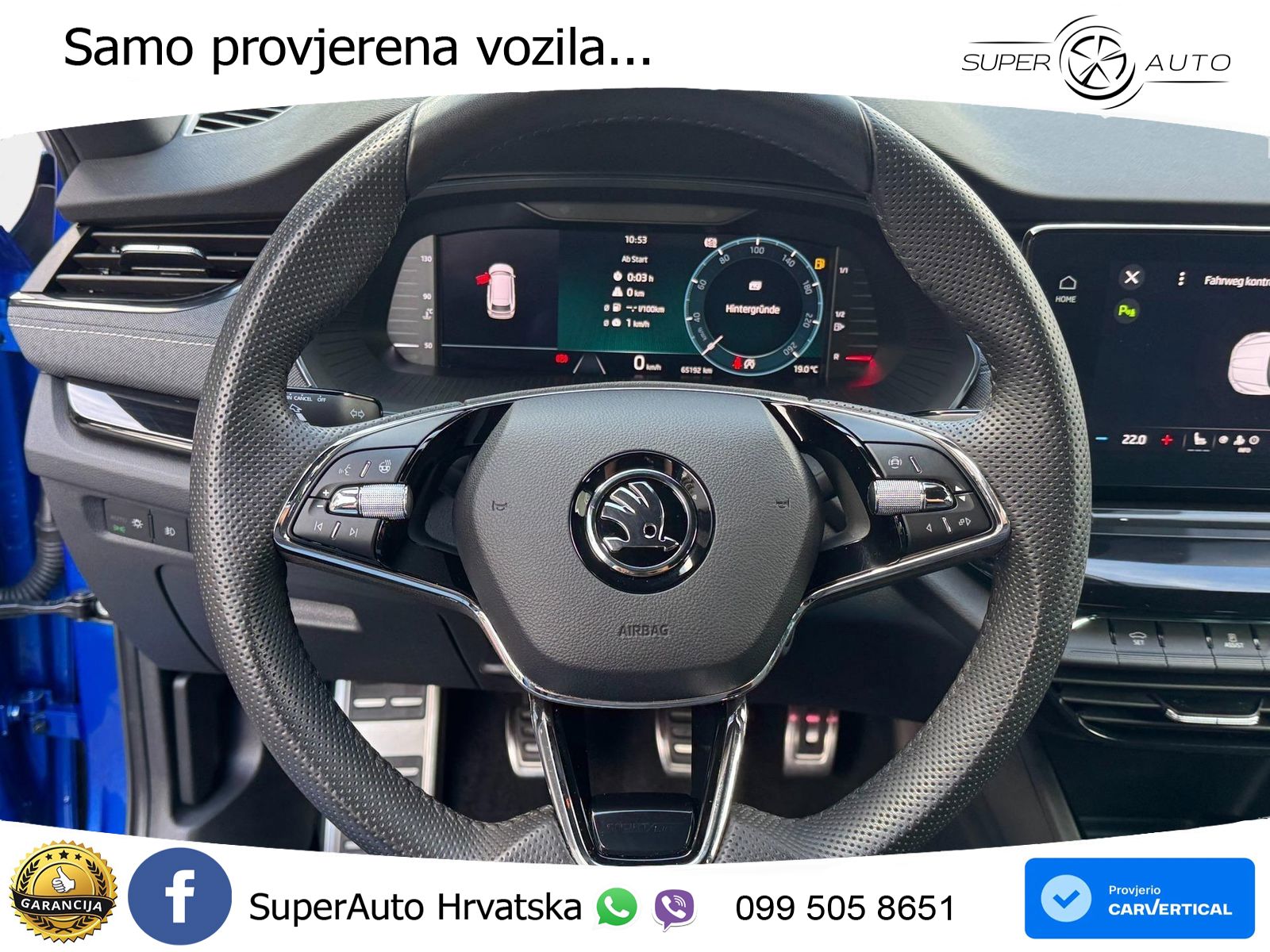 Škoda Octavia Combi 1.5 TSI Sportline 150 KS, KEY+VIRT+GR SJED+NAVI+LANE