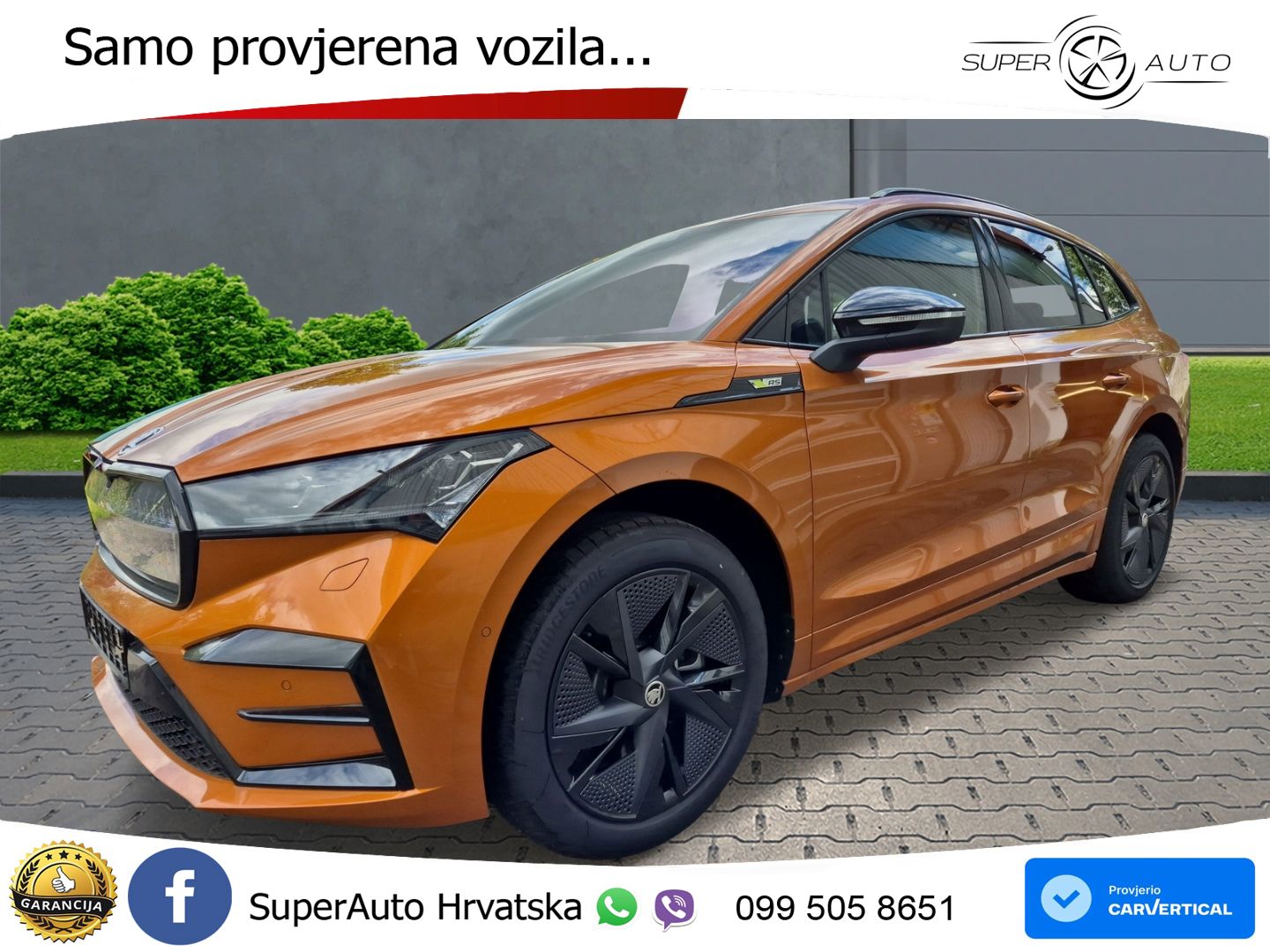 Škoda Enyaq iV 4x4 Aut. RS 340 KS, PANO+360+ACC+GR SJED+HEAD+KEY+LANE
