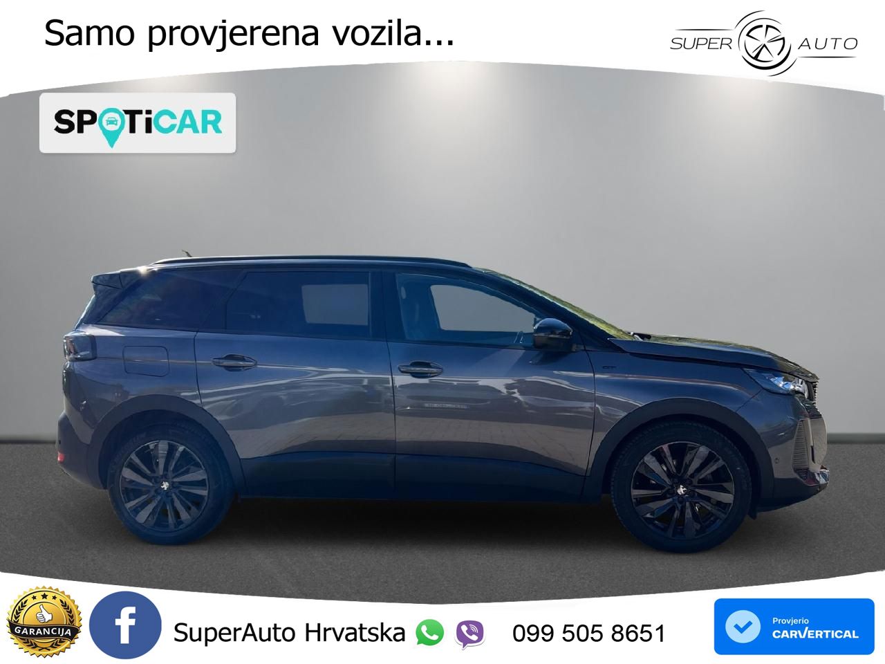 Peugeot 5008 2.0 BlueHDi Aut. GT 177 KS, 7-SJED+ACC+360+GR SJED+PANO+VIRT+ASIST