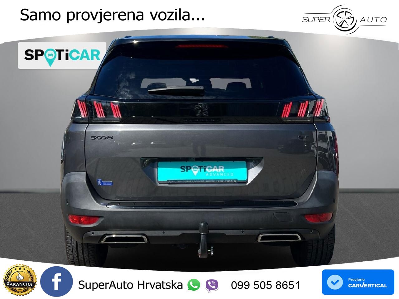 Peugeot 5008 2.0 BlueHDi Aut. GT 177 KS, 7-SJED+ACC+360+GR SJED+PANO+VIRT+ASIST