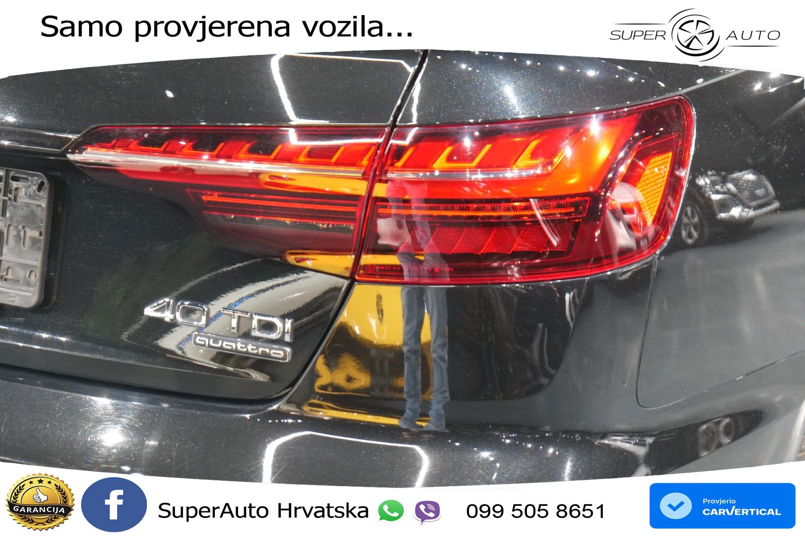 Audi A4 40 TDI quattro Aut. S line 204 KS, LED+KAM+GR SJED+VIRT