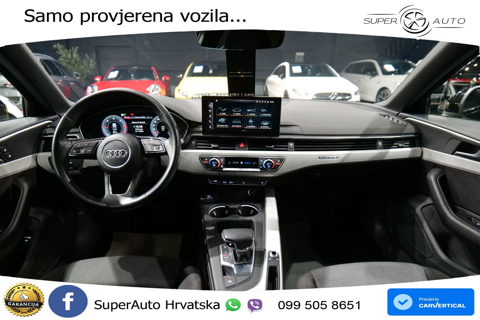 Audi A4 40 TDI quattro Aut. S line 204 KS, LED+KAM+GR SJED+VIRT