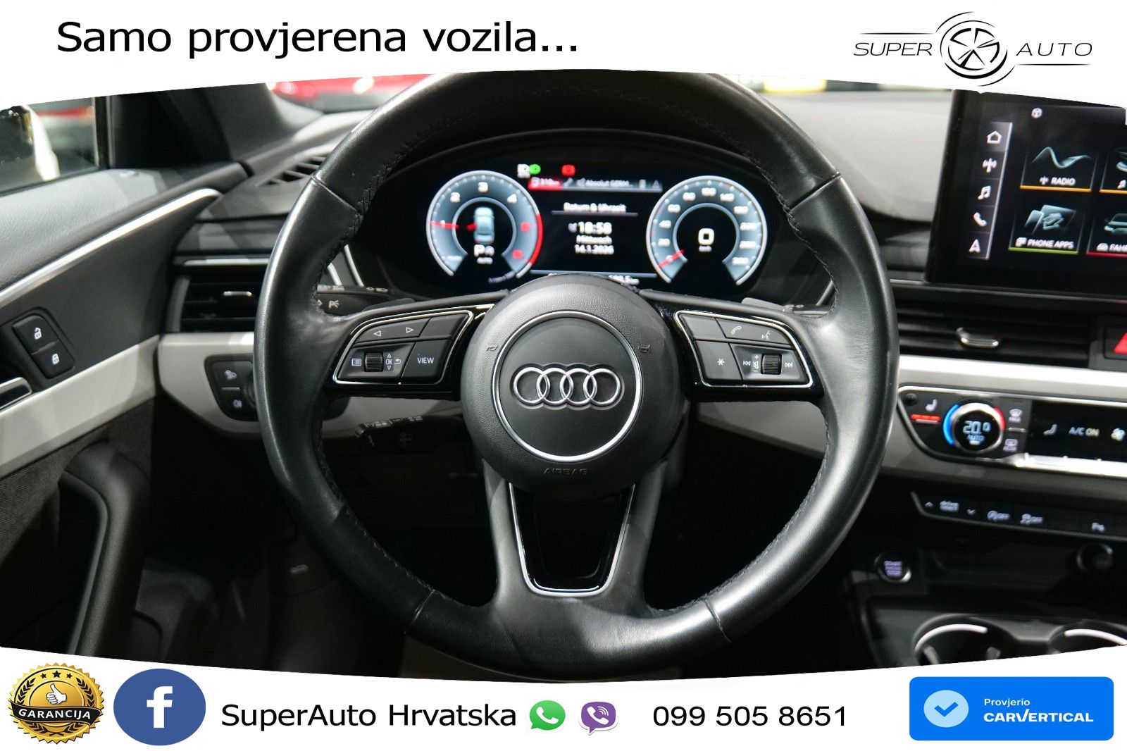 Audi A4 40 TDI quattro Aut. S line 204 KS, LED+KAM+GR SJED+VIRT