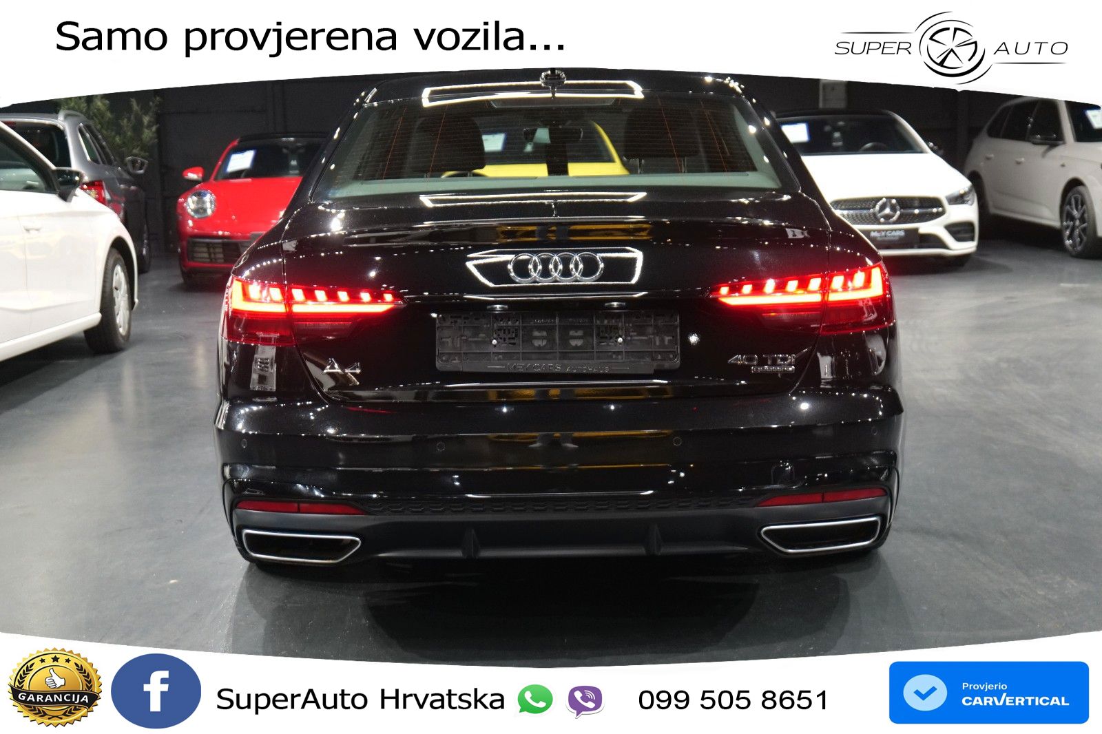 Audi A4 40 TDI quattro Aut. S line 204 KS, LED+KAM+GR SJED+VIRT