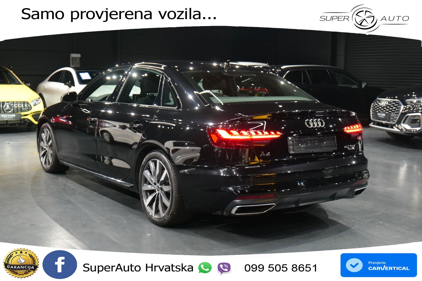Audi A4 40 TDI quattro Aut. S line 204 KS, LED+KAM+GR SJED+VIRT