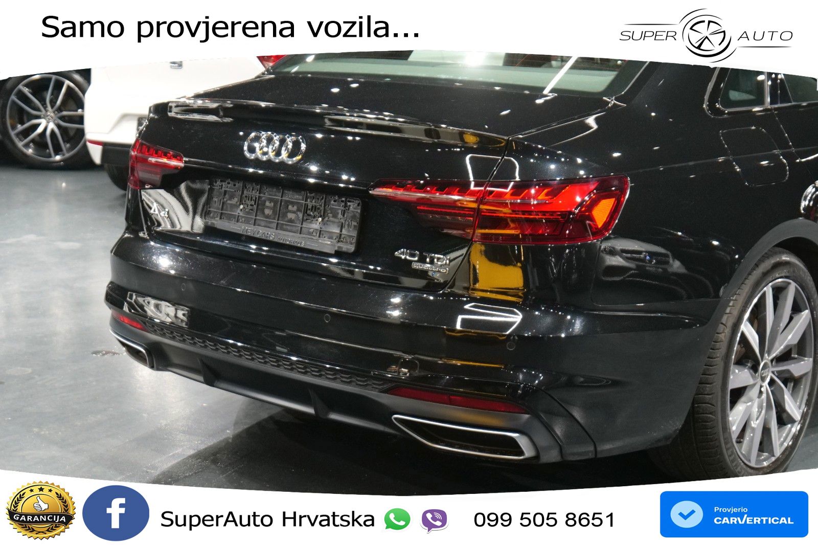 Audi A4 40 TDI quattro Aut. S line 204 KS, LED+KAM+GR SJED+VIRT