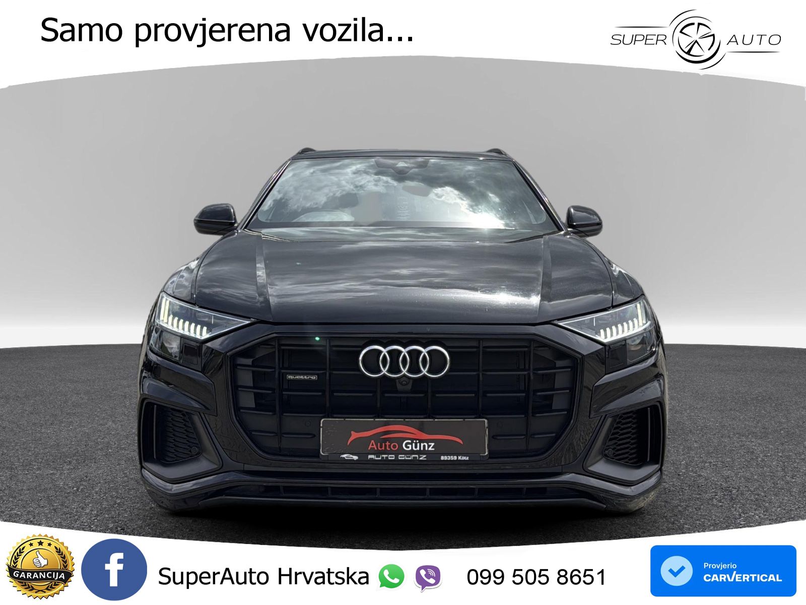 Audi Q8 50 TDI quattro Aut. S Line 286 KS !VOLAN DESNO!, 360+ACC+GR SJED+KEY