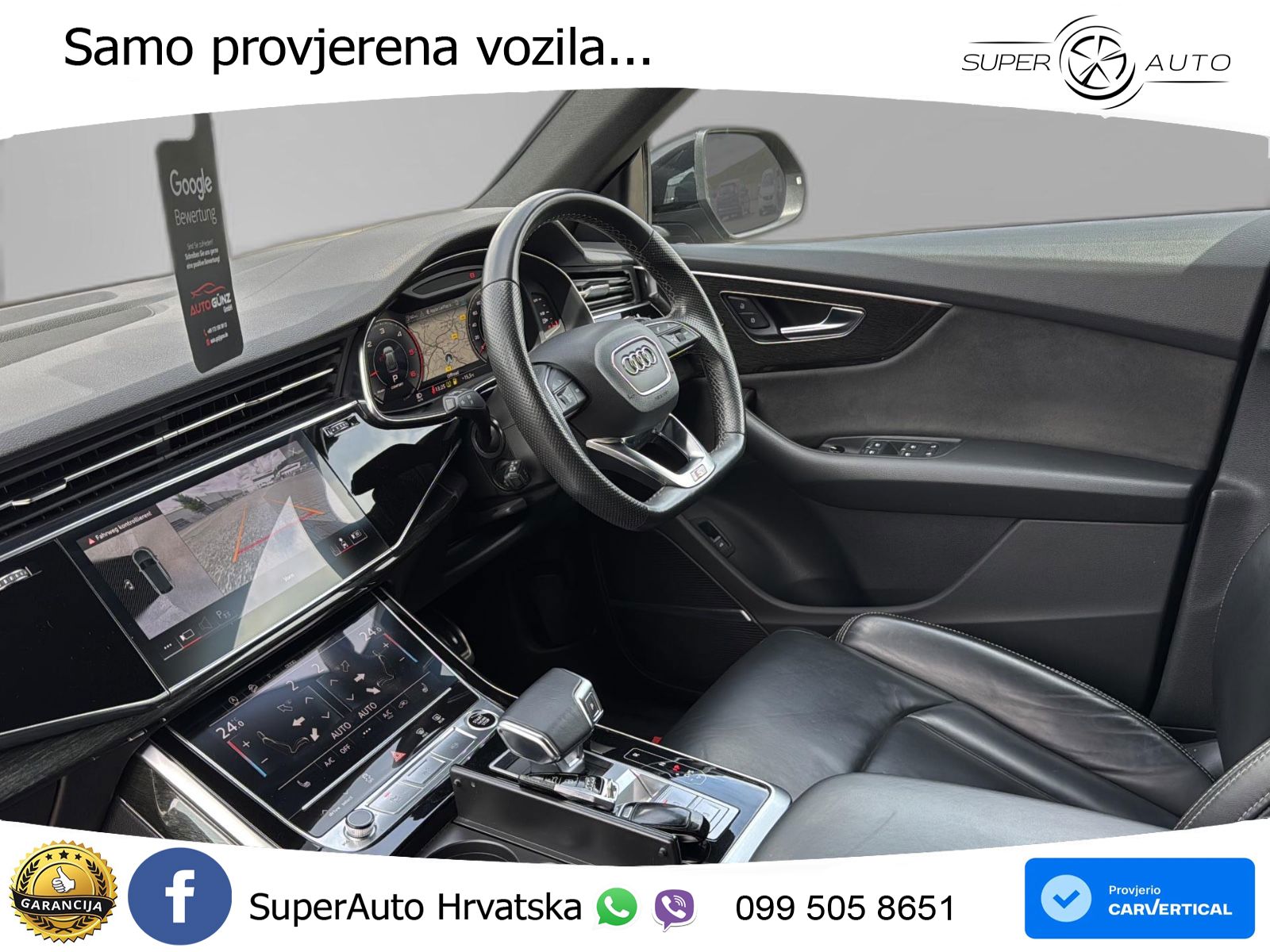 Audi Q8 50 TDI quattro Aut. S Line 286 KS !VOLAN DESNO!, 360+ACC+GR SJED+KEY
