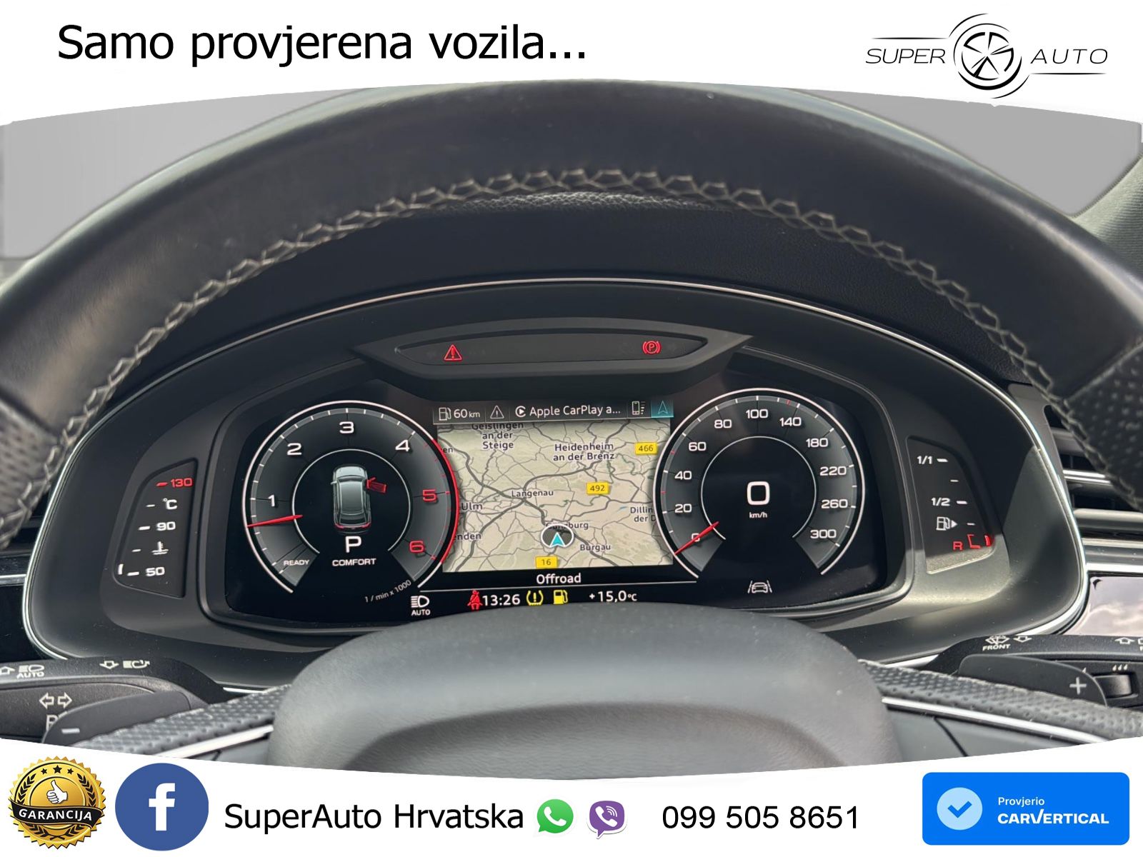 Audi Q8 50 TDI quattro Aut. S Line 286 KS !VOLAN DESNO!, 360+ACC+GR SJED+KEY