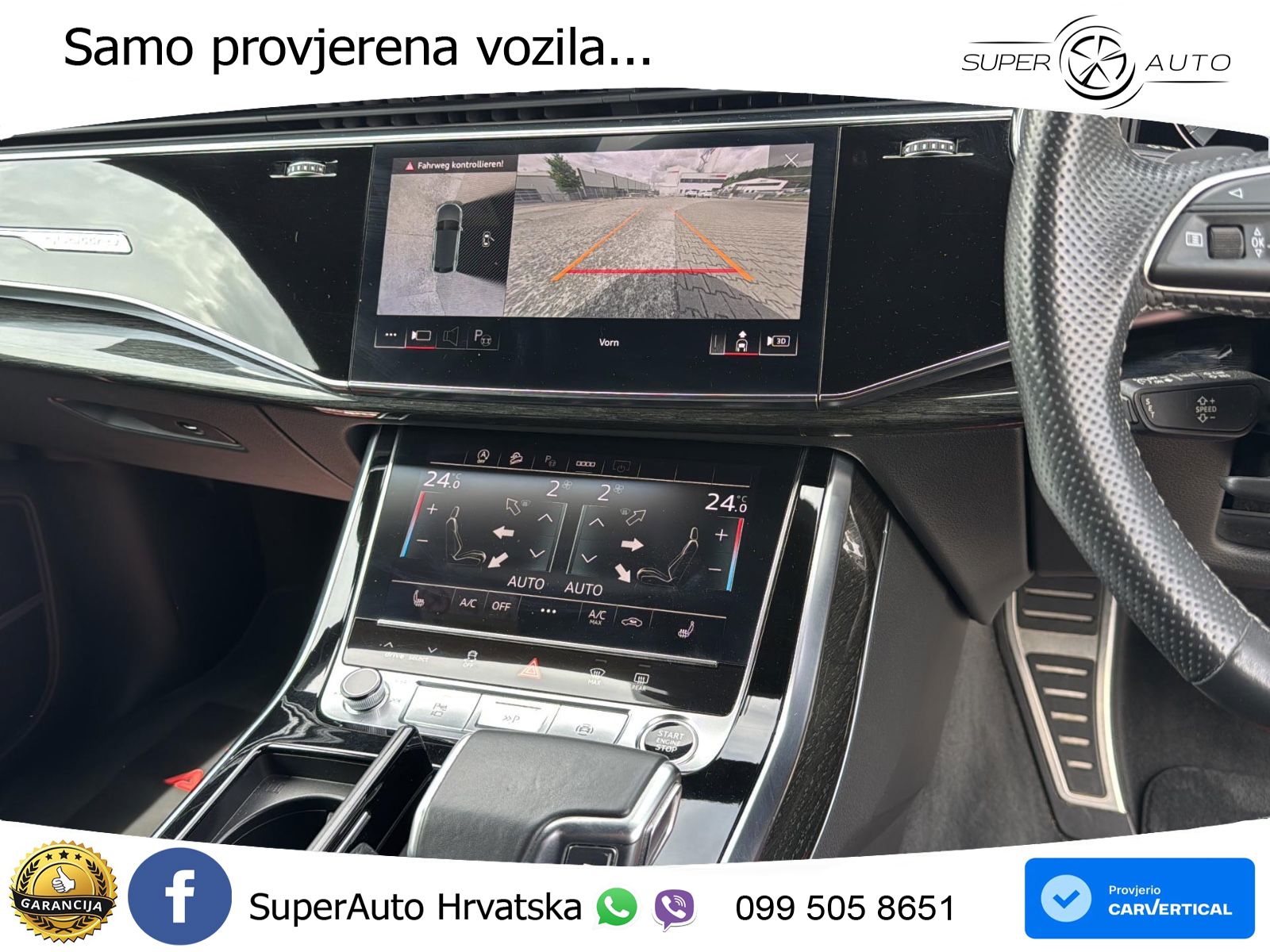 Audi Q8 50 TDI quattro Aut. S Line 286 KS !VOLAN DESNO!, 360+ACC+GR SJED+KEY