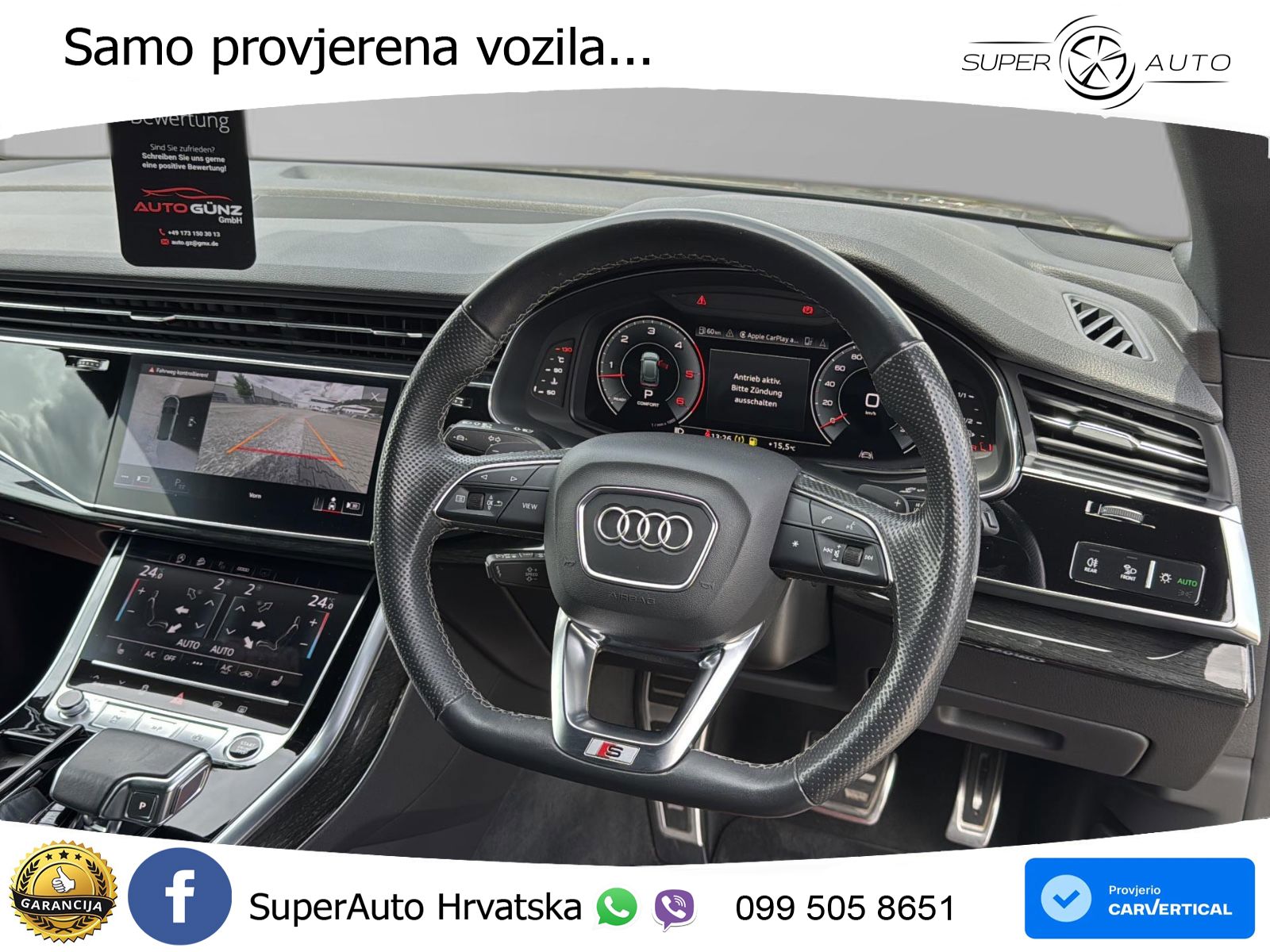 Audi Q8 50 TDI quattro Aut. S Line 286 KS !VOLAN DESNO!, 360+ACC+GR SJED+KEY