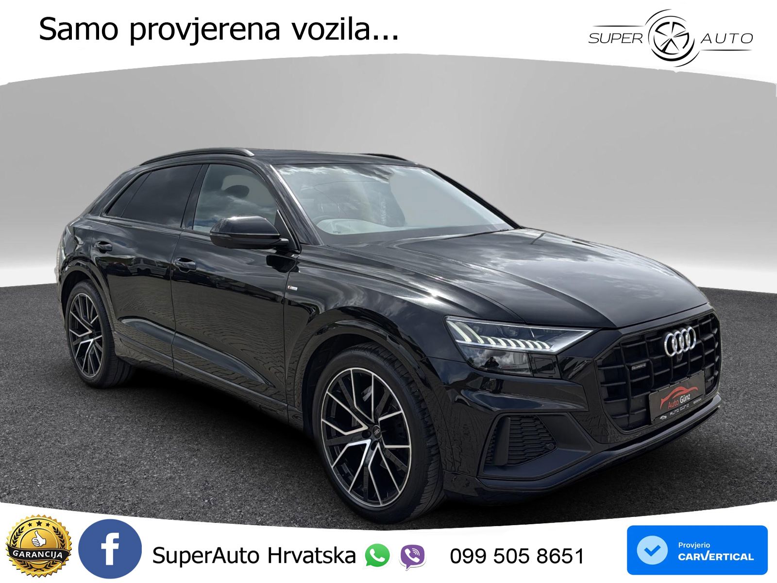 Audi Q8 50 TDI quattro Aut. S Line 286 KS !VOLAN DESNO!, 360+ACC+GR SJED+KEY