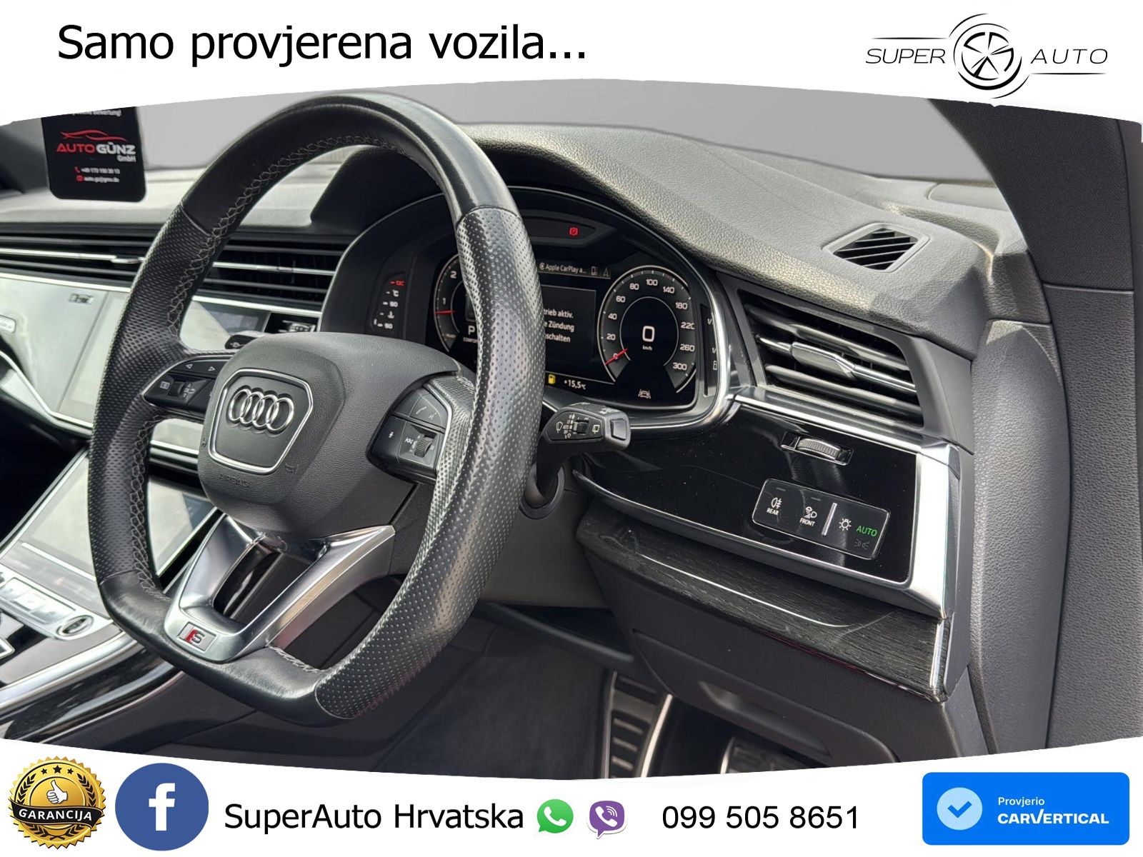 Audi Q8 50 TDI quattro Aut. S Line 286 KS !VOLAN DESNO!, 360+ACC+GR SJED+KEY
