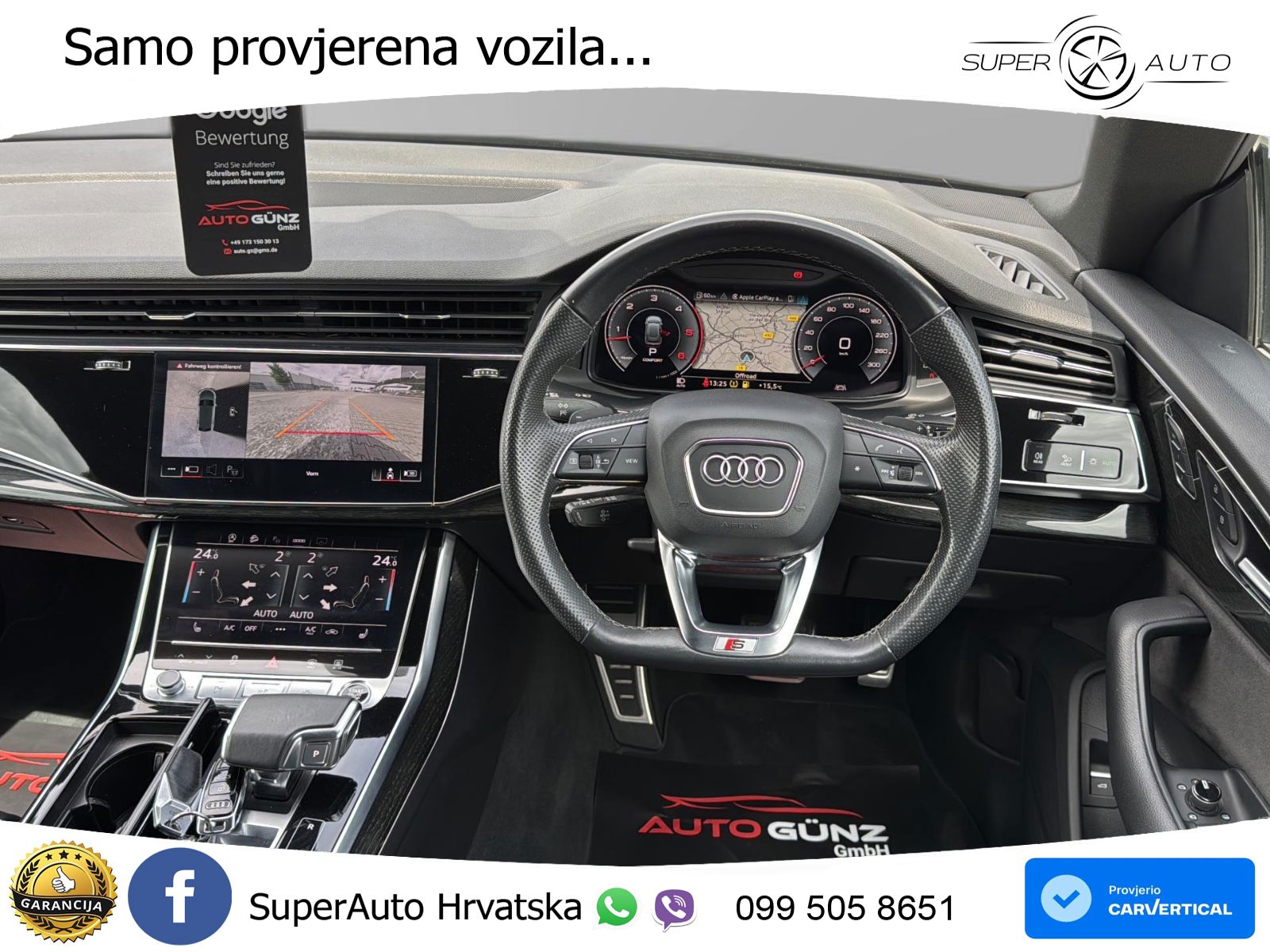 Audi Q8 50 TDI quattro Aut. S Line 286 KS !VOLAN DESNO!, 360+ACC+GR SJED+KEY