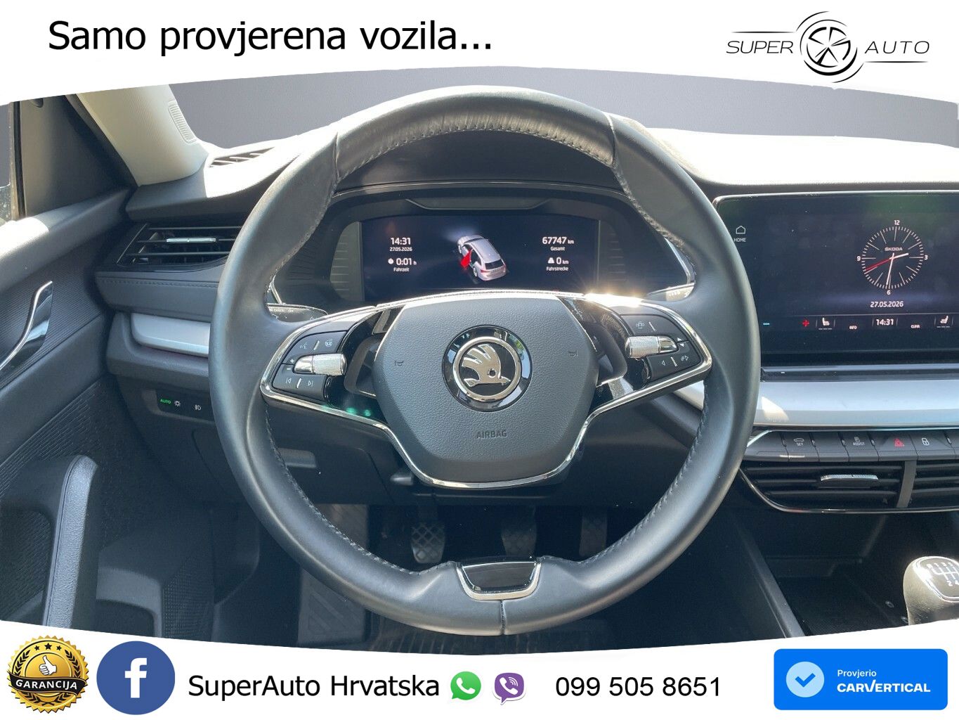 Škoda Octavia 1.5 TSI Aut. Clever 150 KS, KAM+KEY+GR SJED+VIRT+LANE