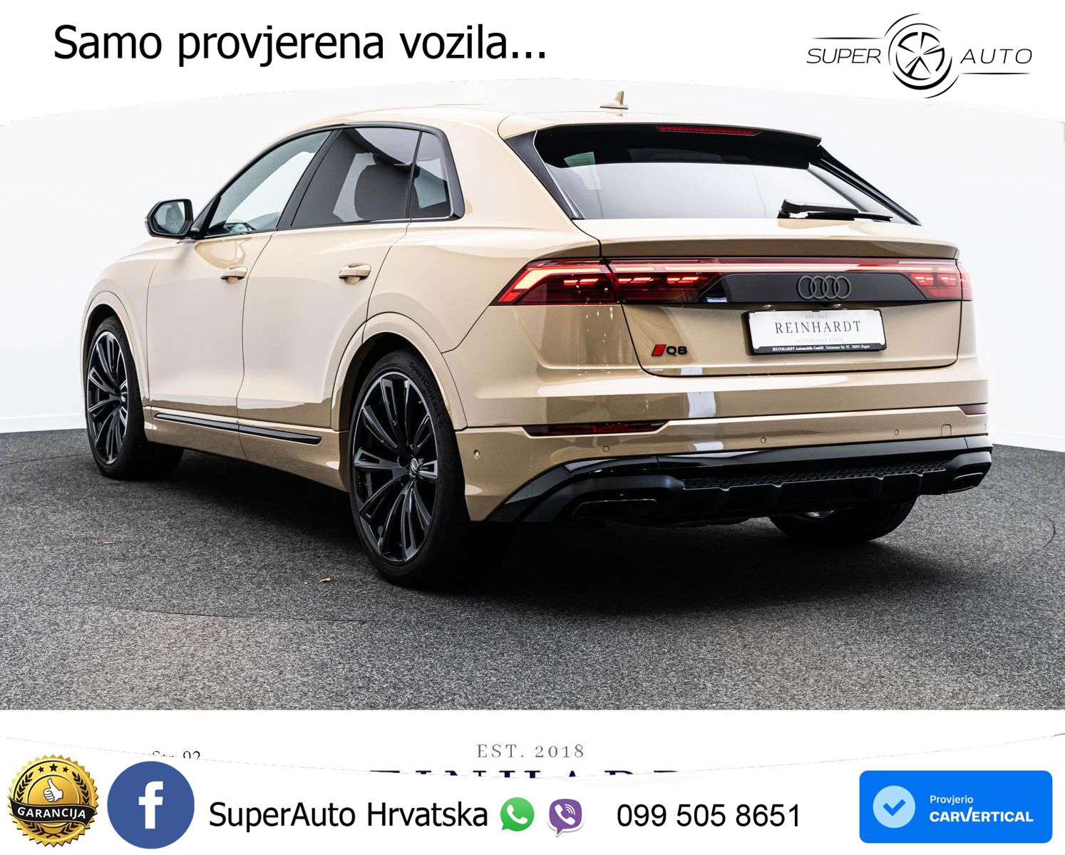 Audi Q8 55 TFSI quattro Aut. S line 340 KS, ZRAČNI+ACC+360+GR SJED+HEAD+PANO