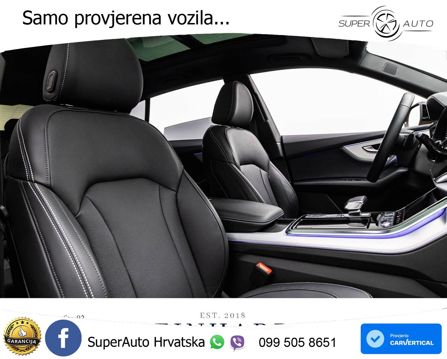 Audi Q8 55 TFSI quattro Aut. S line 340 KS, ZRAČNI+ACC+360+GR SJED+HEAD+PANO