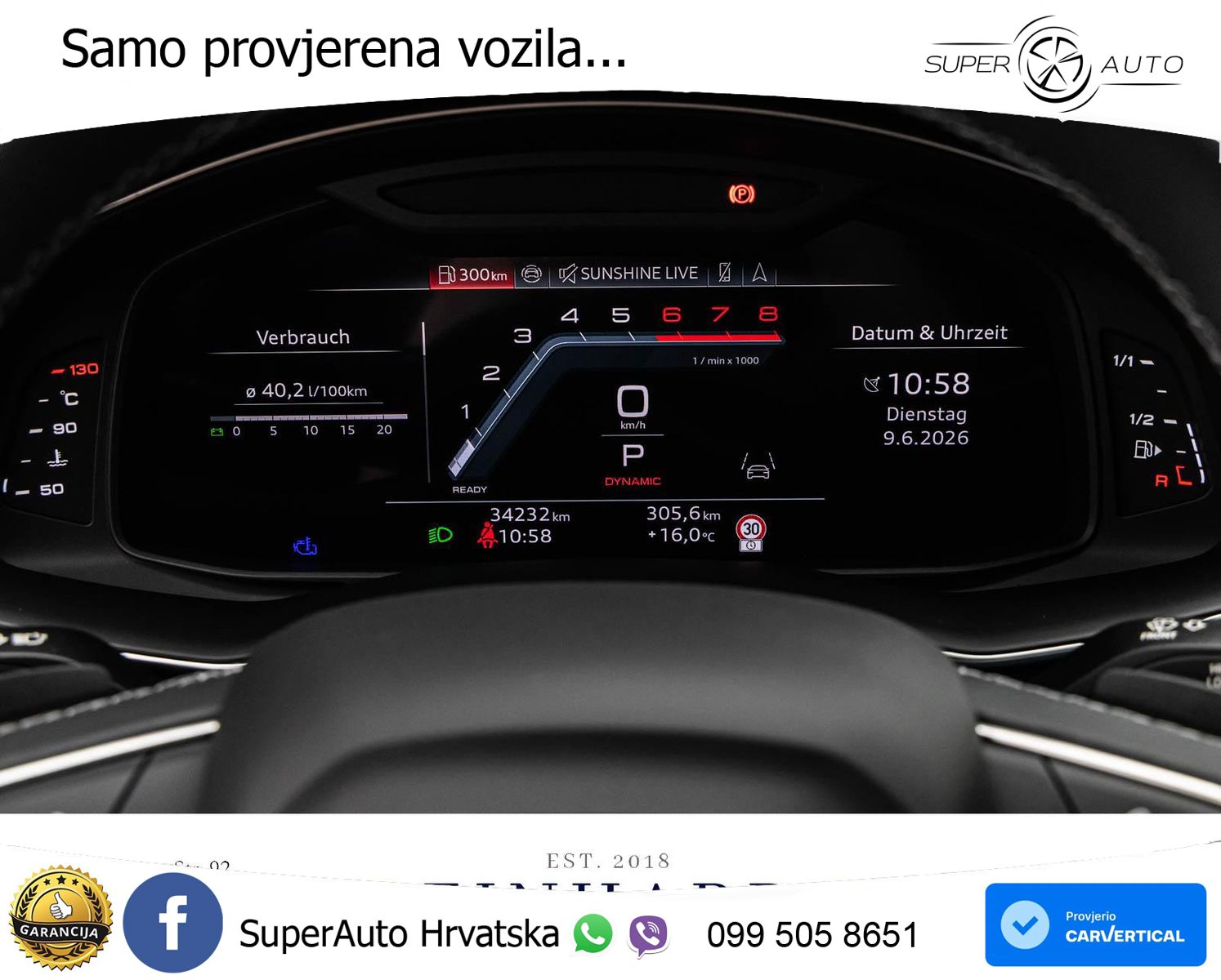Audi Q8 55 TFSI quattro Aut. S line 340 KS, ZRAČNI+ACC+360+GR SJED+HEAD+PANO