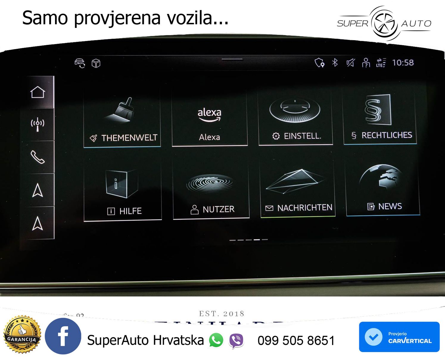 Audi Q8 55 TFSI quattro Aut. S line 340 KS, ZRAČNI+ACC+360+GR SJED+HEAD+PANO