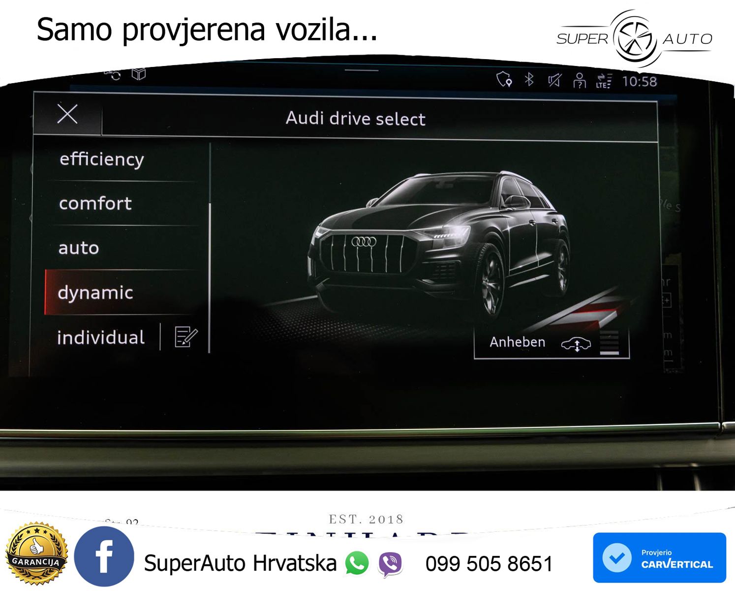 Audi Q8 55 TFSI quattro Aut. S line 340 KS, ZRAČNI+ACC+360+GR SJED+HEAD+PANO