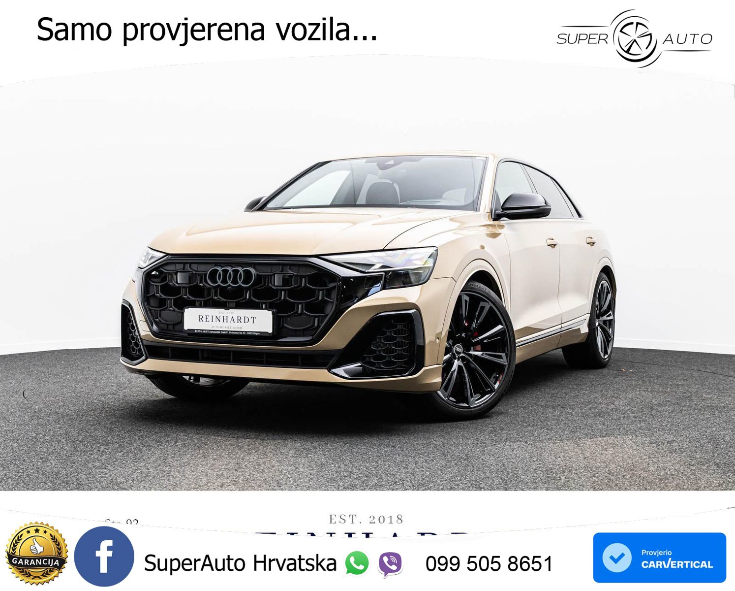 Audi Q8 55 TFSI quattro Aut. S line 340 KS, ZRAČNI+ACC+360+GR SJED+HEAD+PANO
