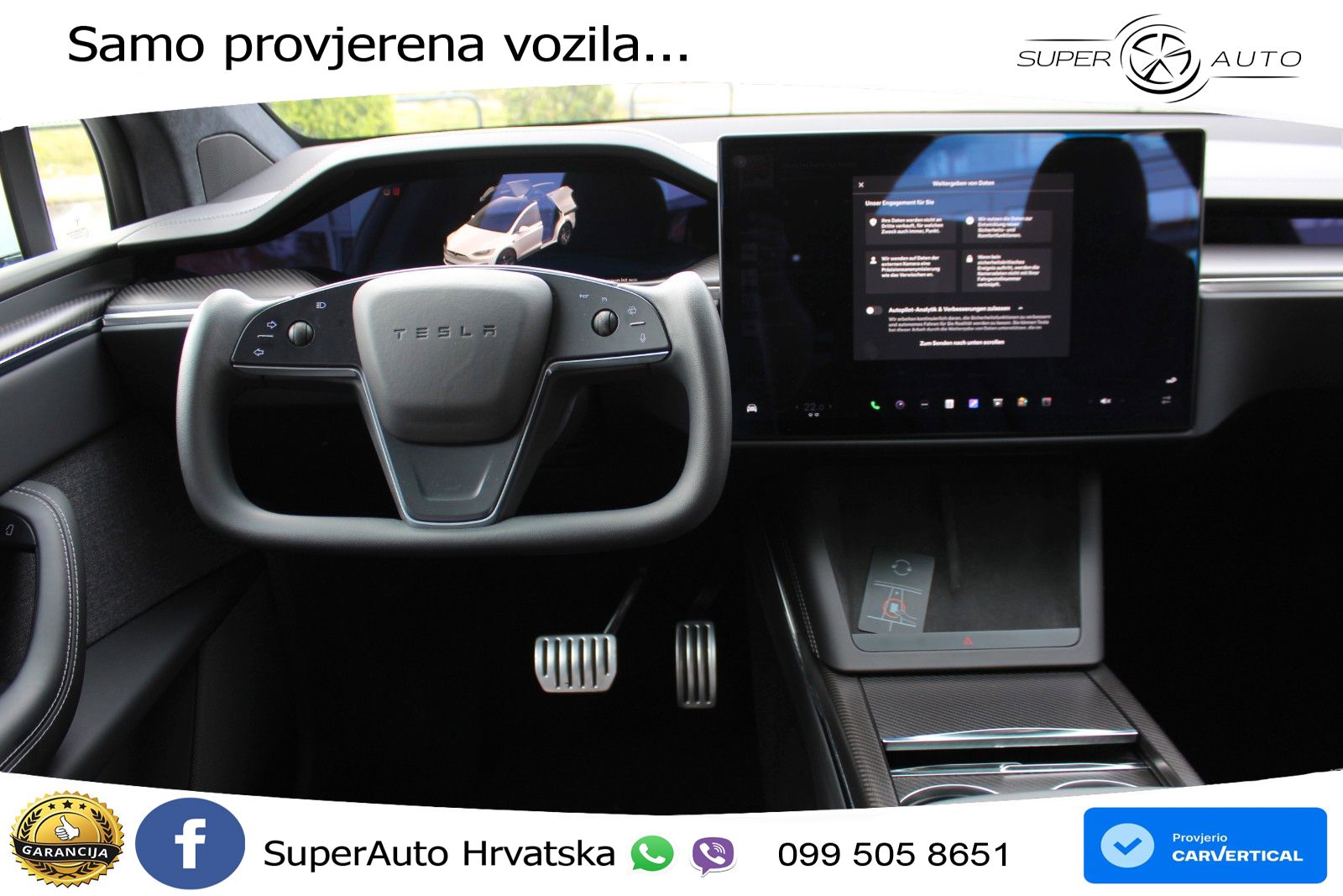 Tesla Model X Plaid 1020 KS, PANO+ZRAČNI+360+GR SJED+ACC+KEY+VIRT+LANE