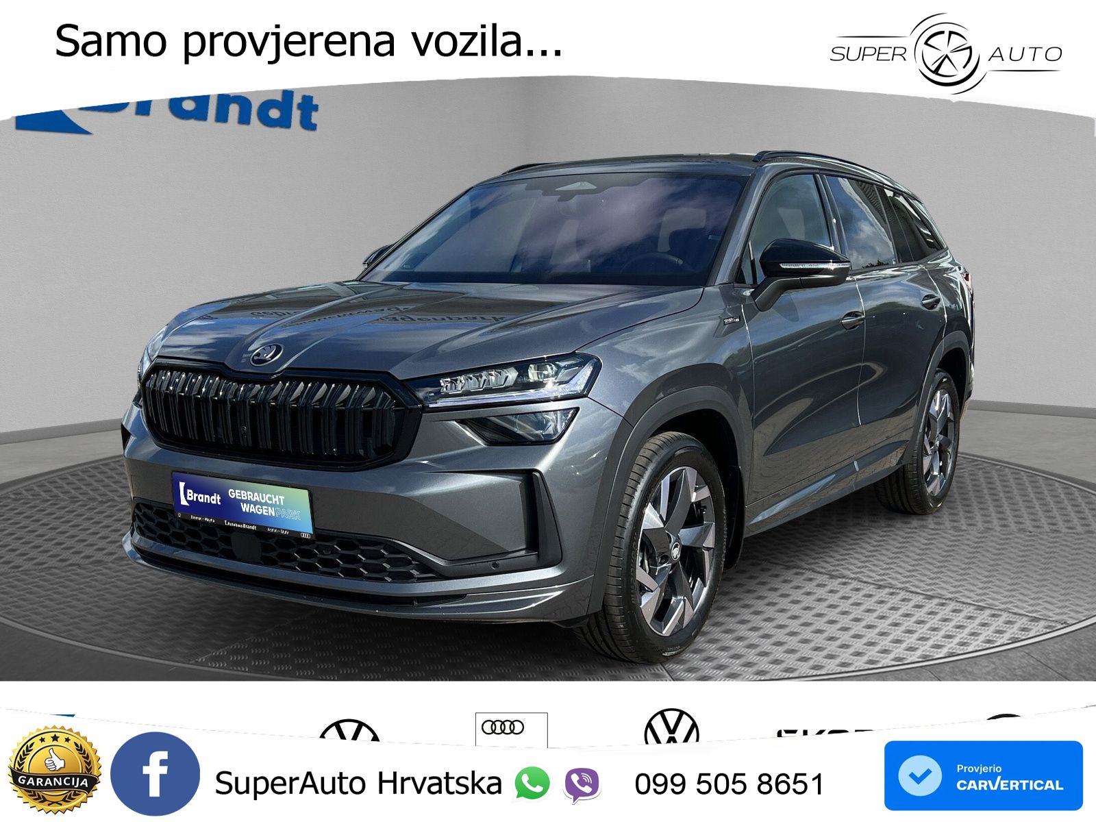 Škoda Kodiaq 2.0 TDI 4x4 DSG Sportline 193 KS, PANO+ACC+KAM+GR SJED+ACC+KEY+LANE