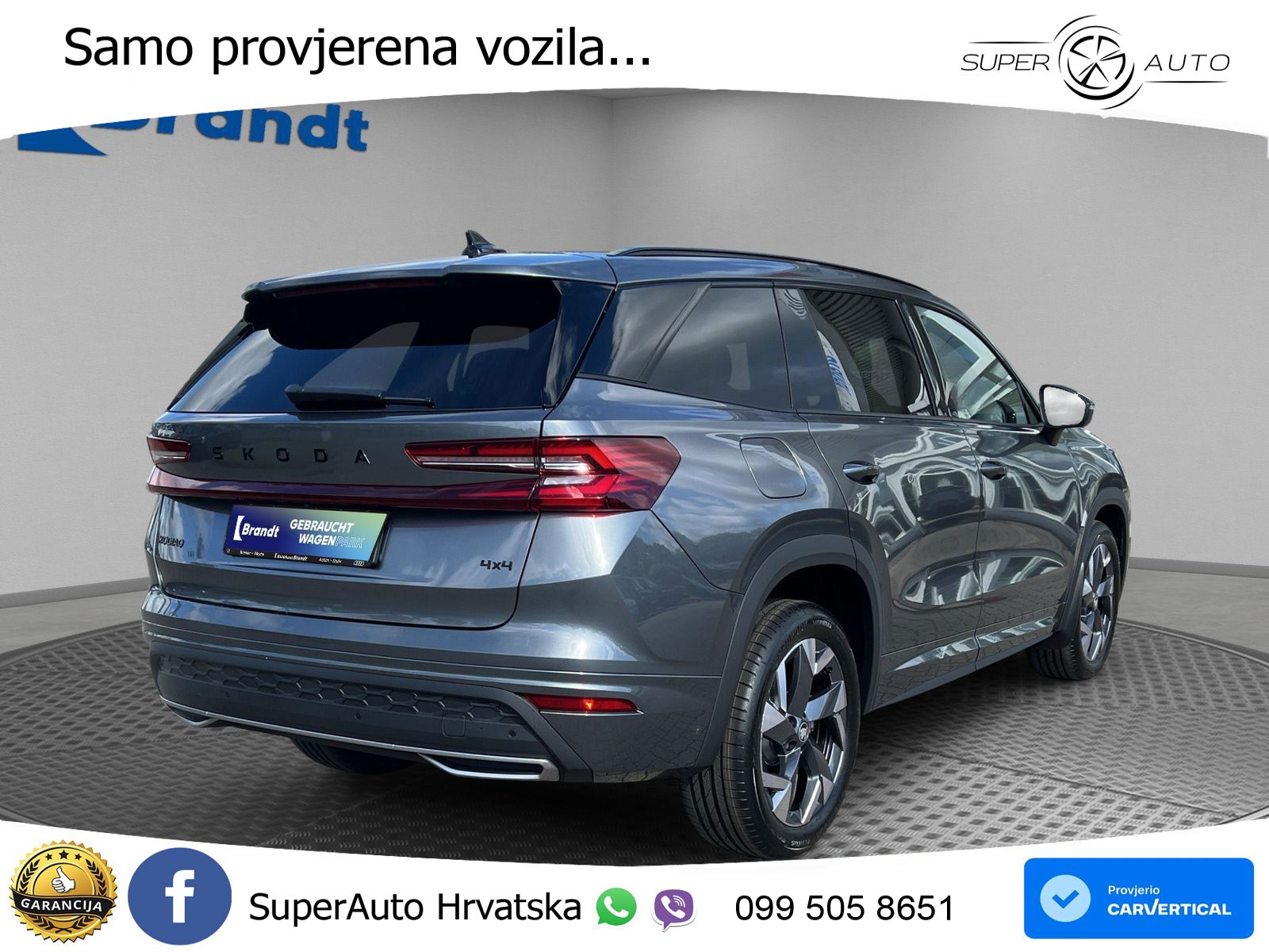 Škoda Kodiaq 2.0 TDI 4x4 DSG Sportline 193 KS, PANO+ACC+KAM+GR SJED+ACC+KEY+LANE