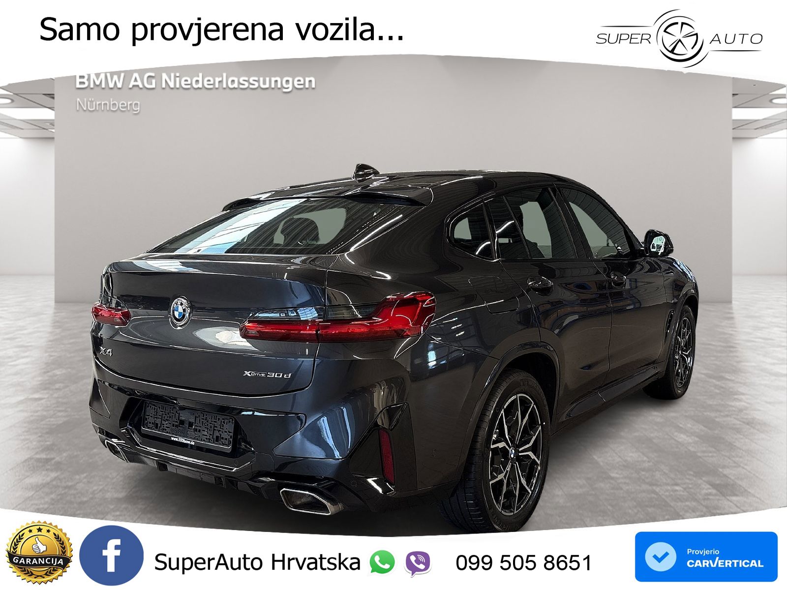 BMW X4 30d xDrive M Sport 286 KS, LED+PANO+KAM+GR SJED+VIRT+HEAD+PARK