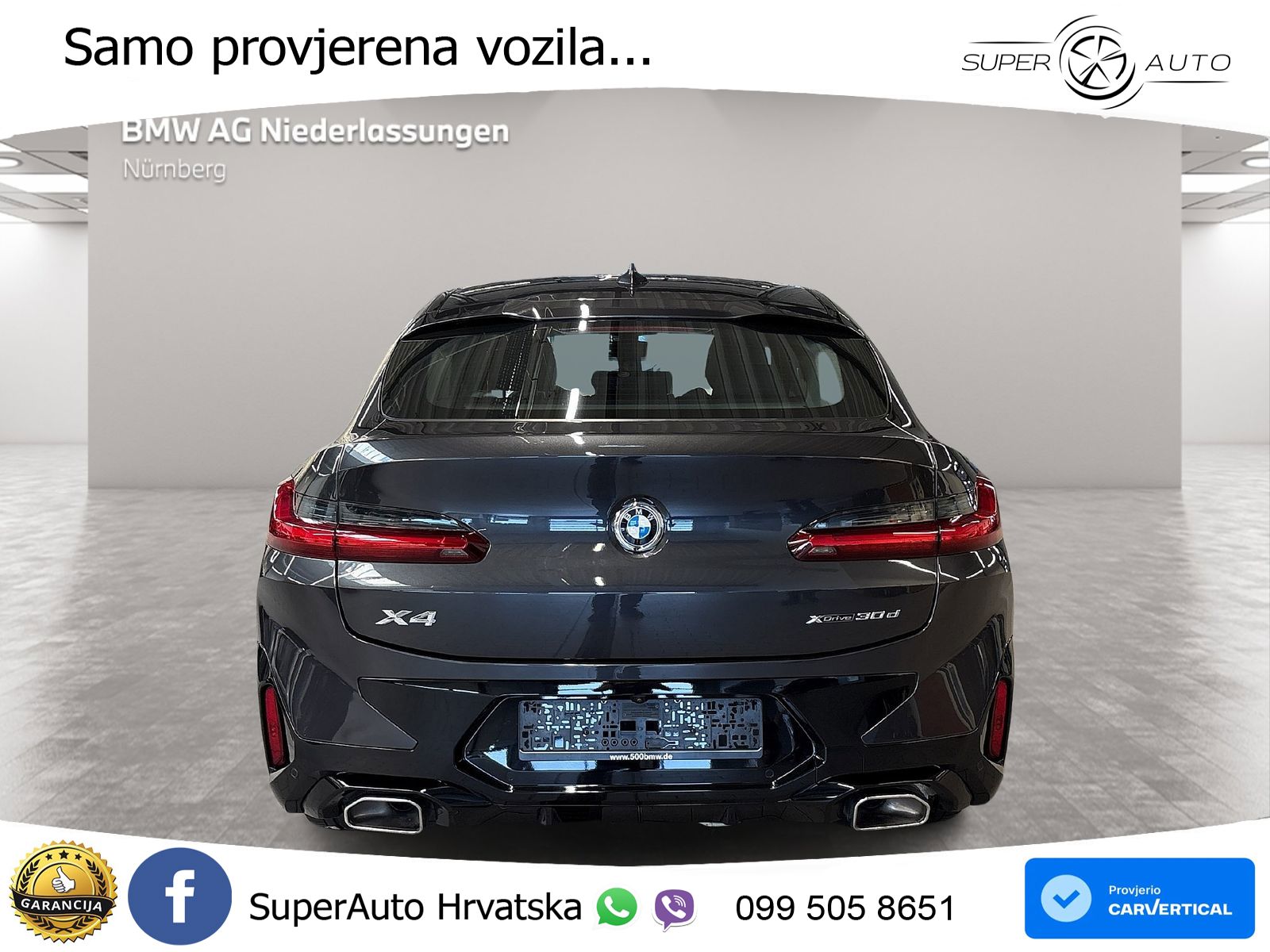 BMW X4 30d xDrive M Sport 286 KS, LED+PANO+KAM+GR SJED+VIRT+HEAD+PARK