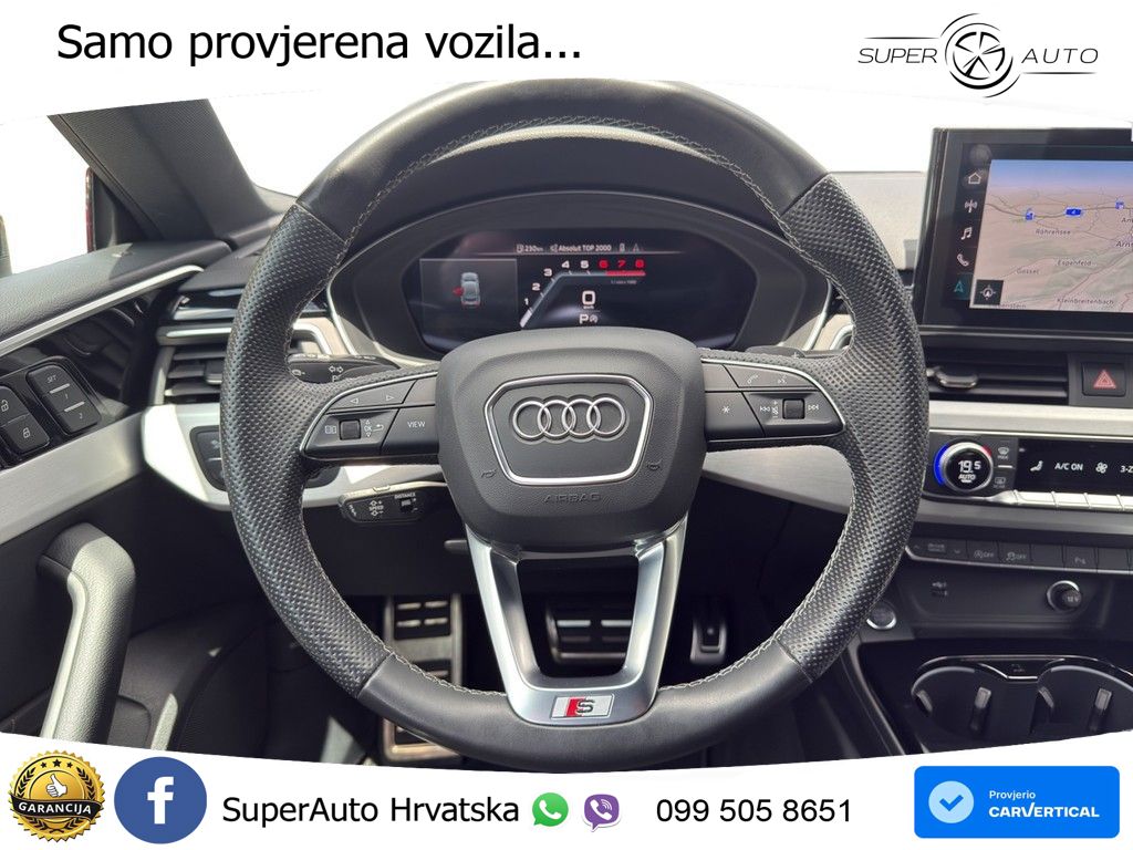 Audi A5 SB 40 TFSI quattro S tronic S line 204 KS, ACC+KAM+GR SJED+HEAD+ASIST