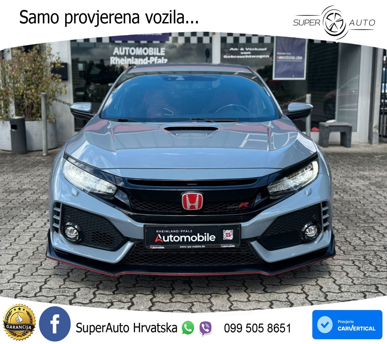 Honda Civic Type R GT 2.0 320 KS, ACC+LED+KAM+ASIST