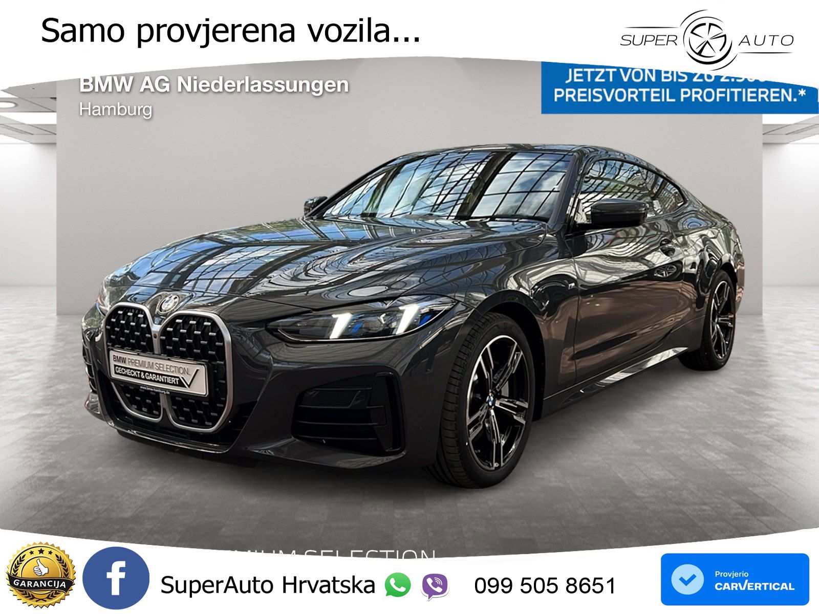 BMW 430d xDrive Steptronic M Sport 286 KS, KAM+KEY+VIRT+GR SJED+HEAD+LED+LANE