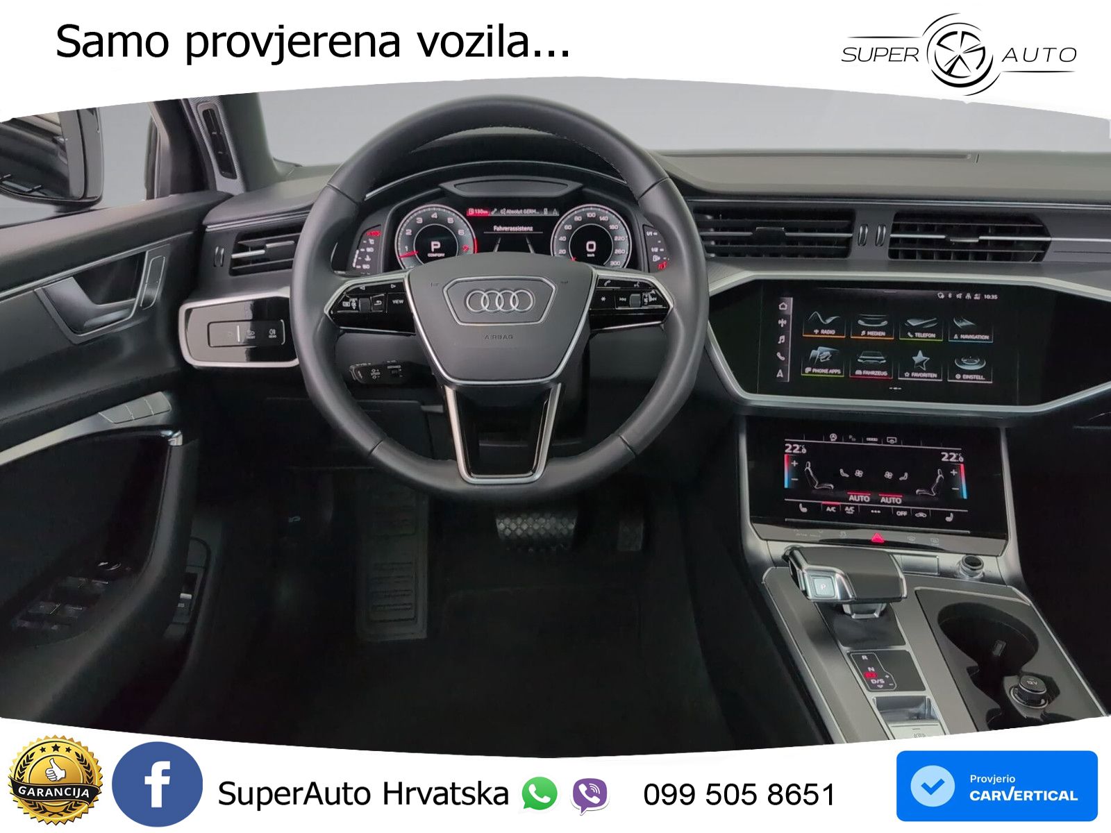Audi A6 55 TFSI V6 quattro S tronic Sport 340 KS, ACC+KAM+GR SJED+VIRT+ASIST