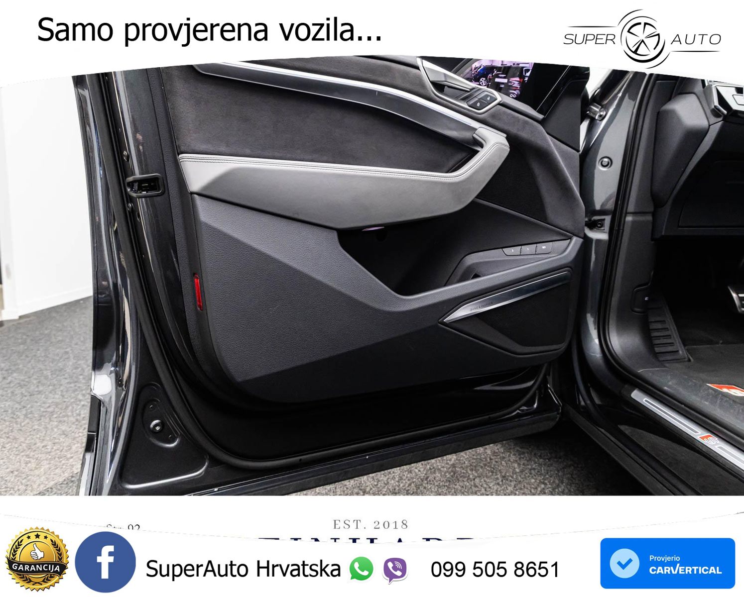 Audi SQ8 e-tron 114 kWh quattro 503 KS, PANO+ZRAČ+360+GR SJED+ACC+HEAD+KEY+LANE