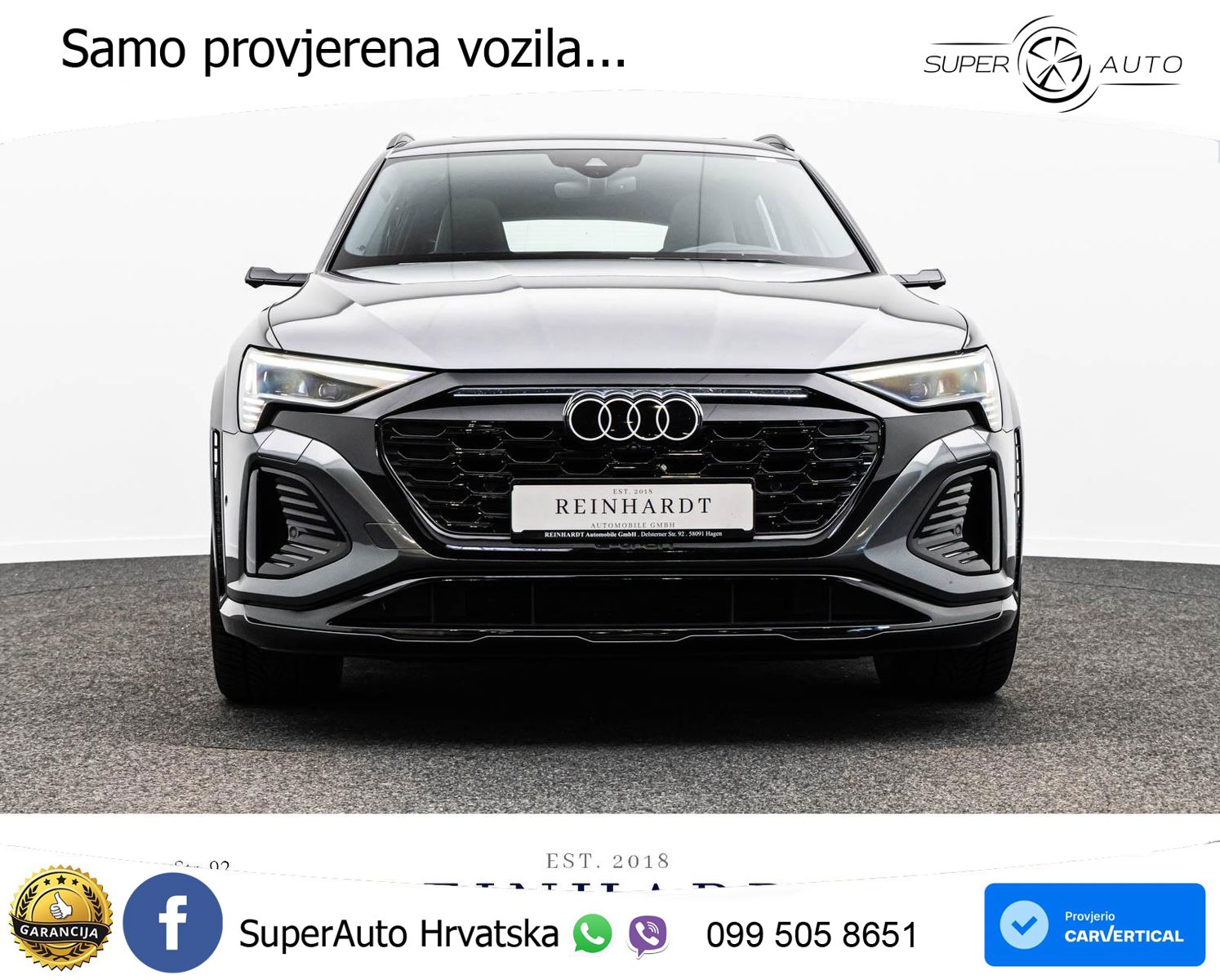 Audi SQ8 e-tron 114 kWh quattro 503 KS, PANO+ZRAČ+360+GR SJED+ACC+HEAD+KEY+LANE