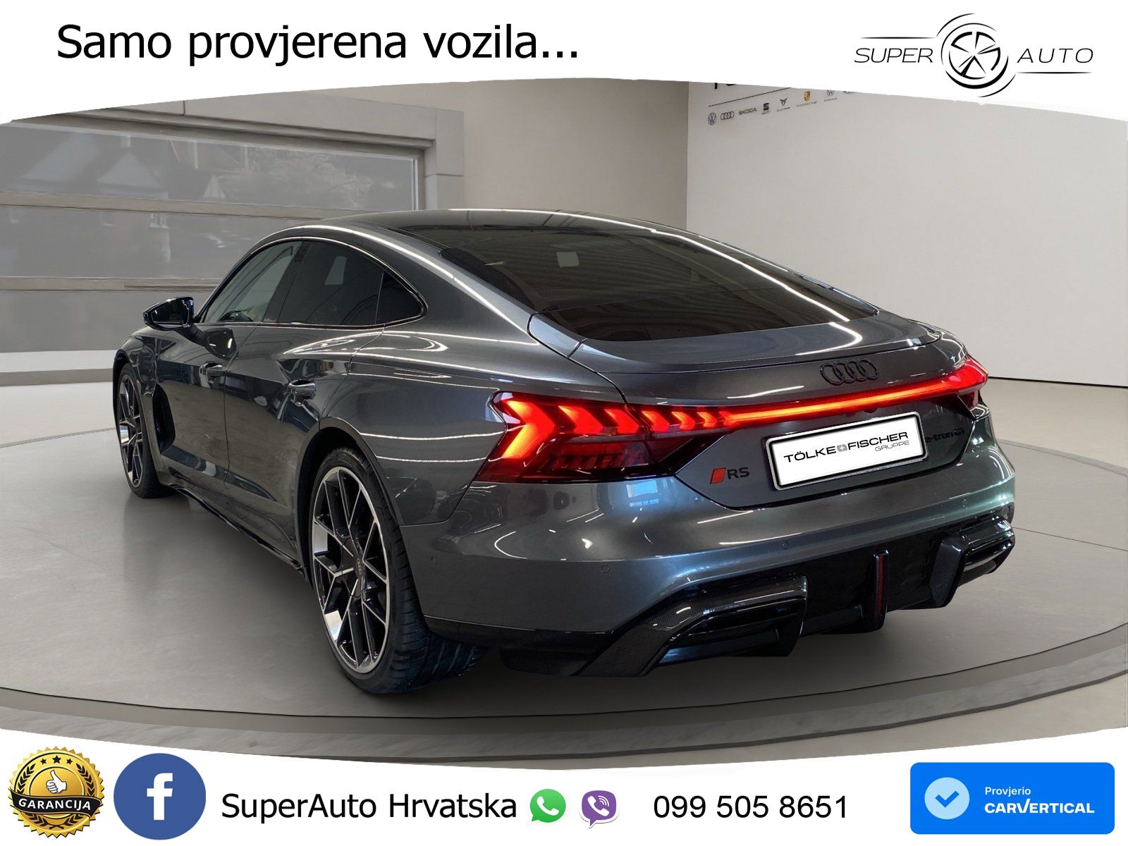 Audi e-tron GT RS quattro 843 KS, PANO+360+ACC+GR SJED+HEAD+KEY+LANE