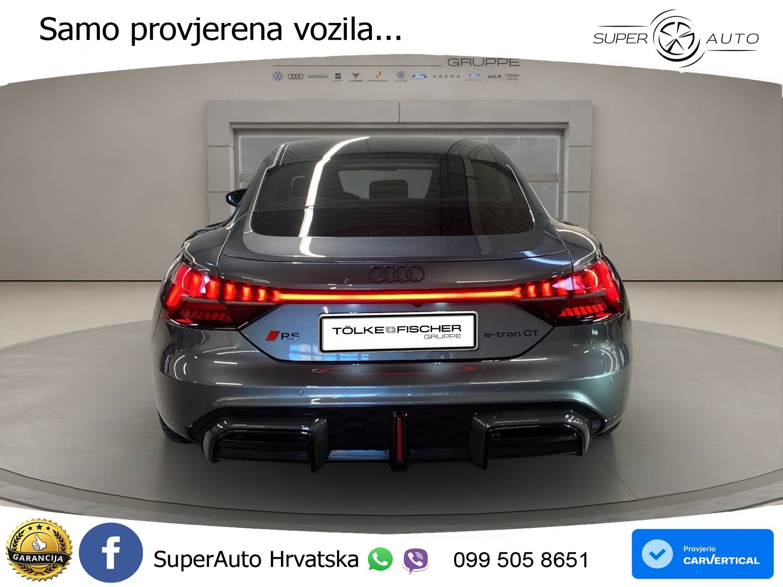 Audi e-tron GT RS quattro 843 KS, PANO+360+ACC+GR SJED+HEAD+KEY+LANE