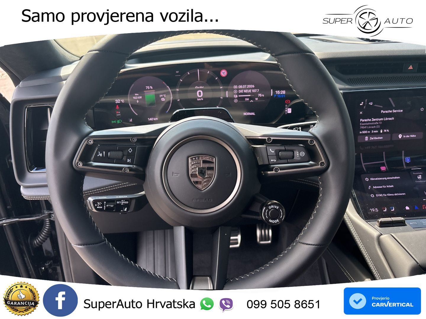 Porsche Cayenne Turbo Electric 1156 KS, PANO+ZRAČ+GR SJED+360+ACC